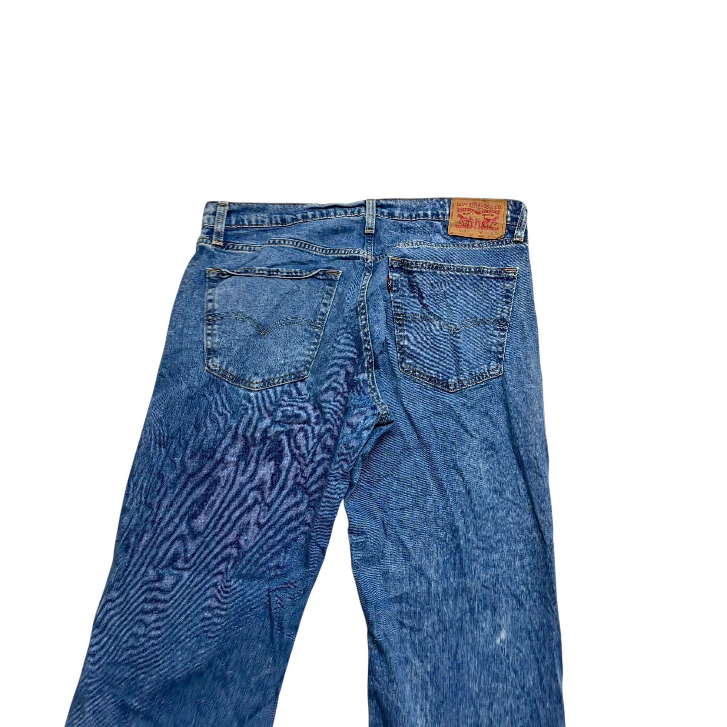 Levis 559 Jeans W36 L30 Mens Mid Blue Baggy Relaxed Straight Fit Stretch Denim