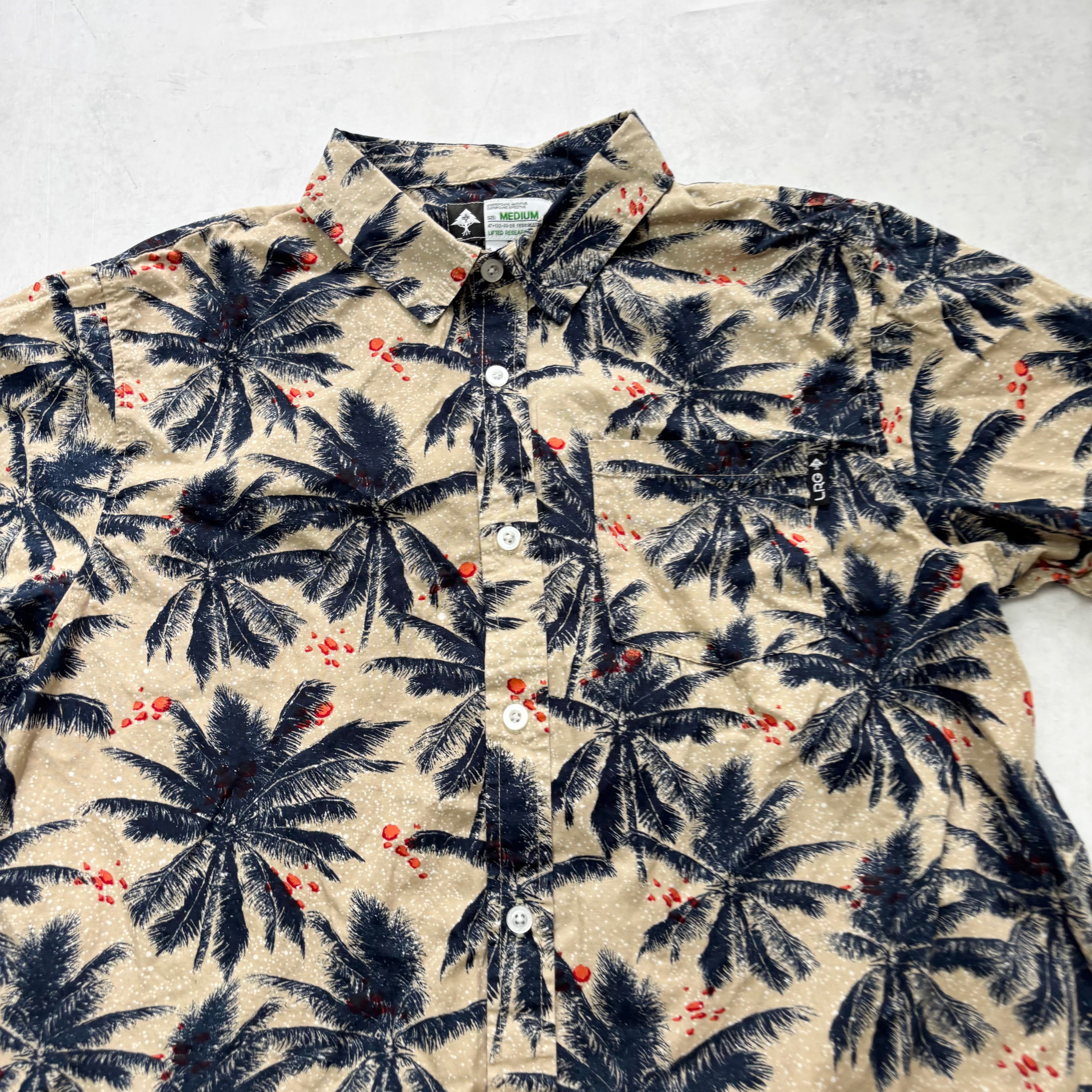Hawaiian Shirt Mens Small Floral Aloha Short Sleeve Cotton (E)