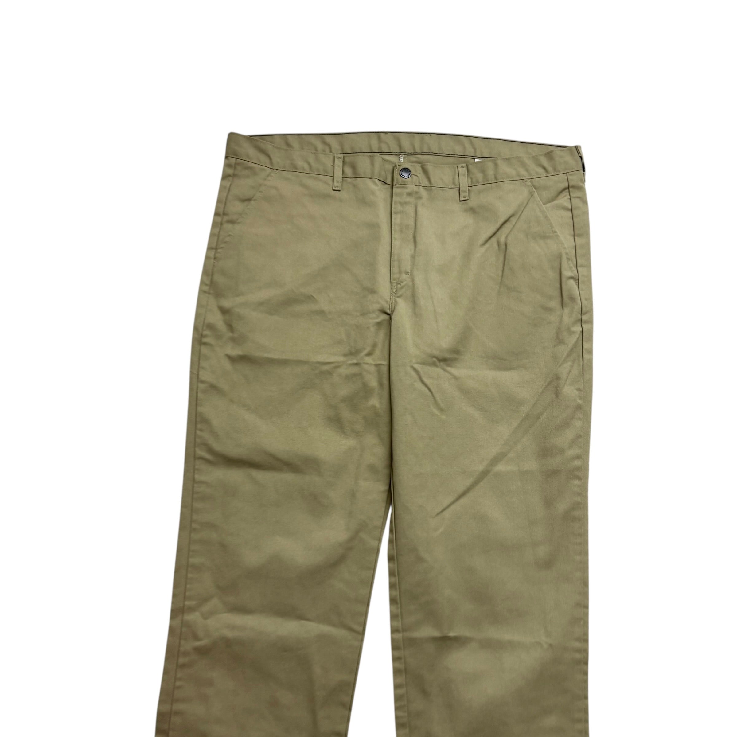 Dickies Chino Trousers W40 L30 Mens Beige Regular Straight Fit Pants (E)