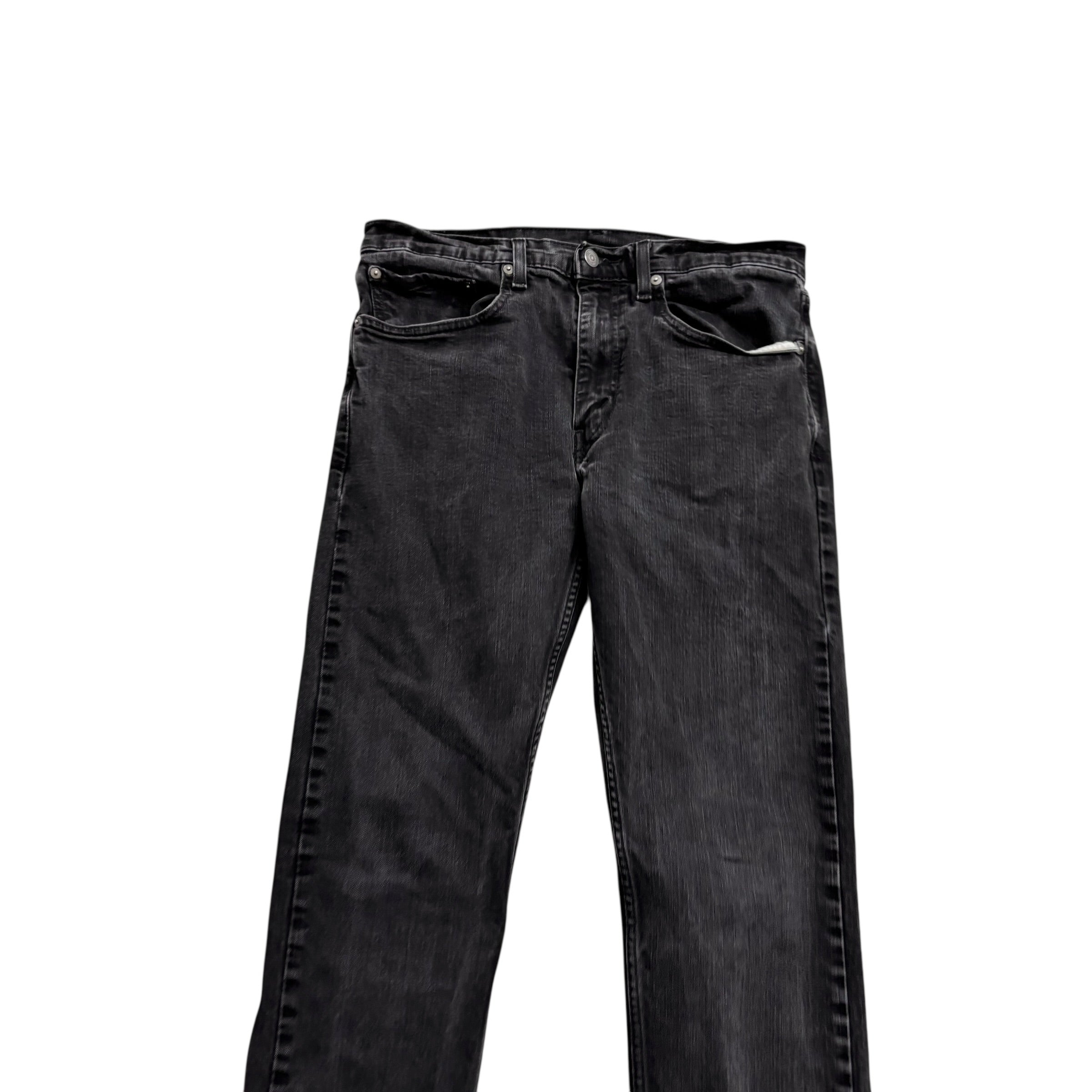 Levis 502 Jeans W32 L29 Mens Black Regular Tapered Fit Stretch Denim