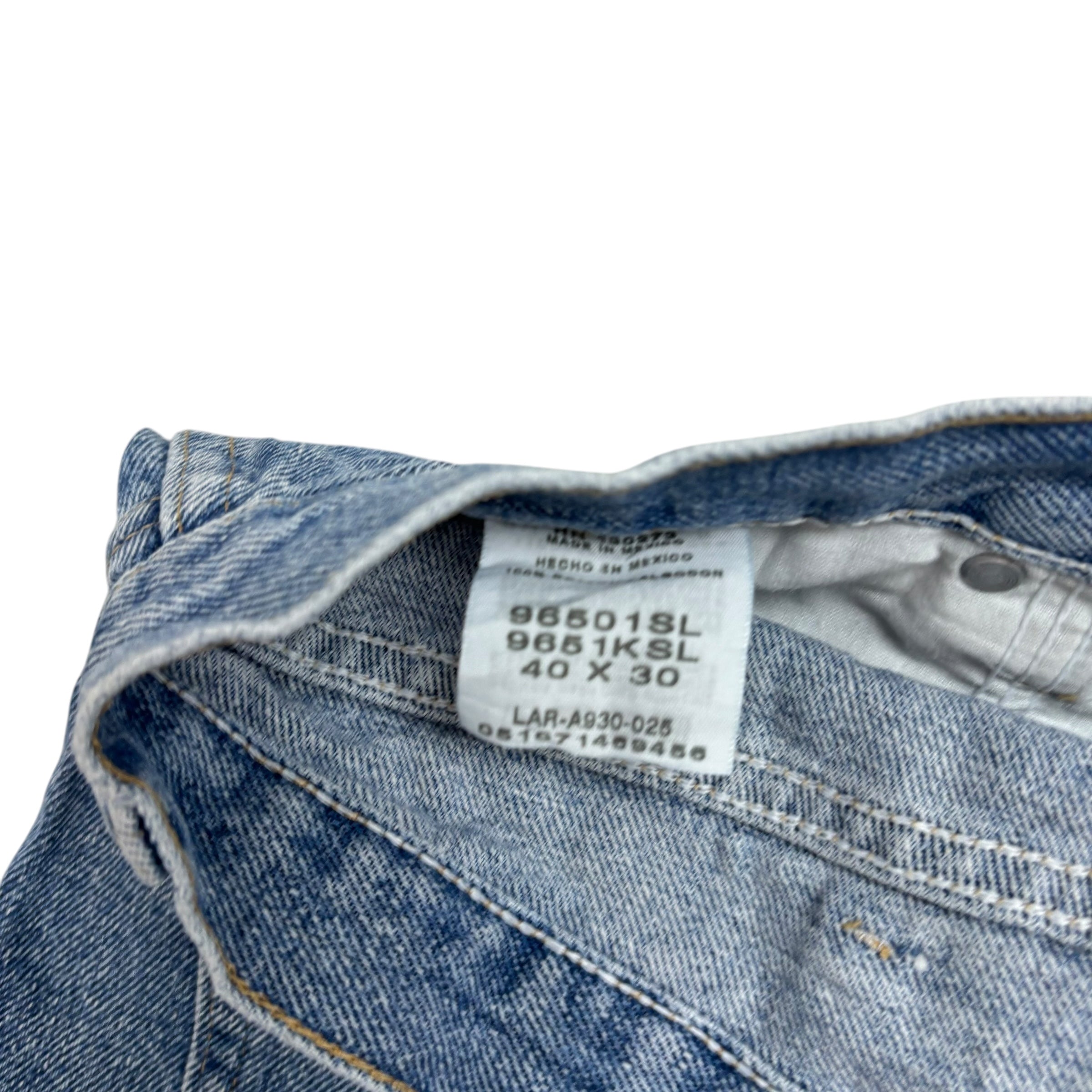 Wrangler Jeans W40 L30 Mens Light Blue Regular Straight Fit Vintage Denim