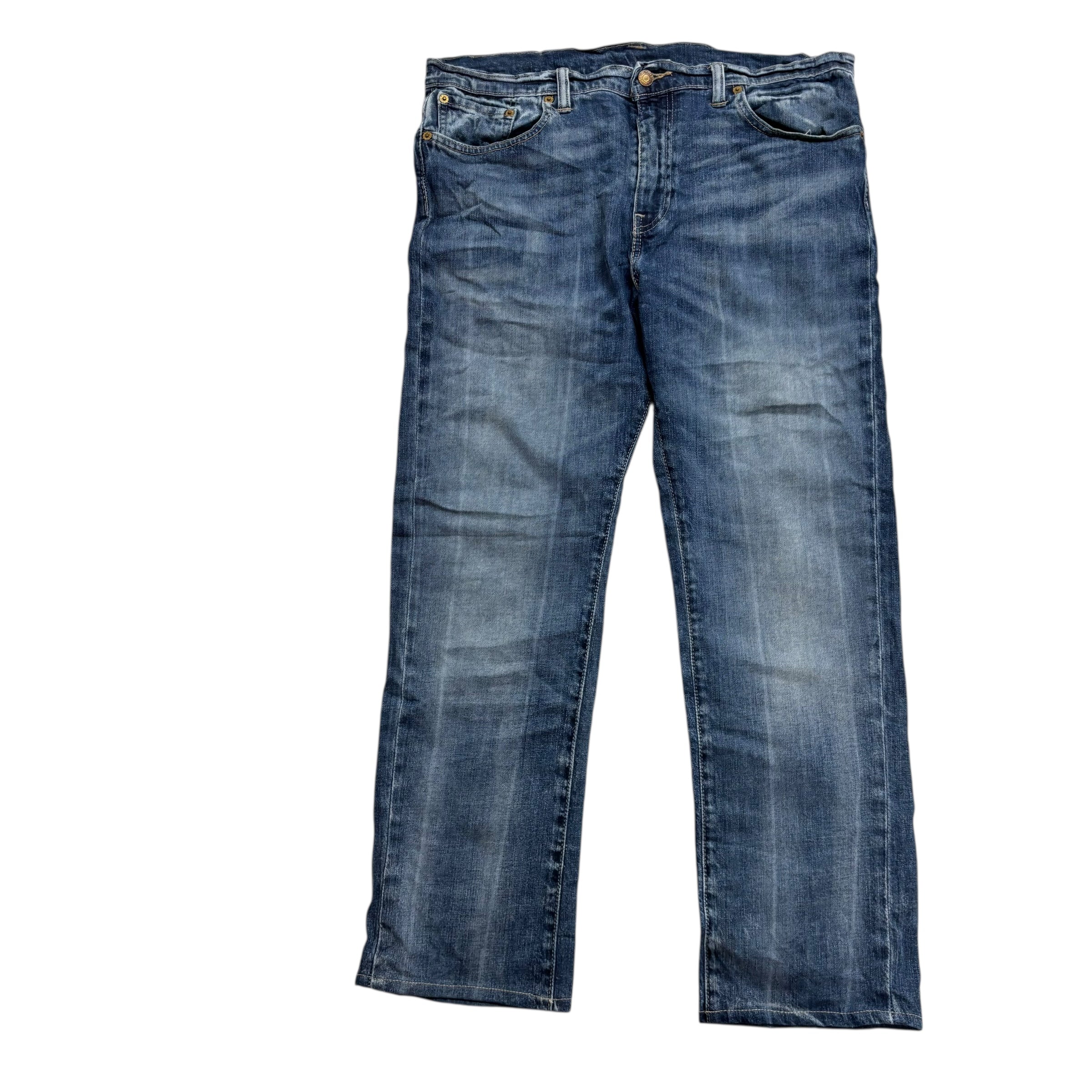 Levis 513 Jeans W36 L28 Mens Mid Blue Slim Straight Fit Stretch Denim
