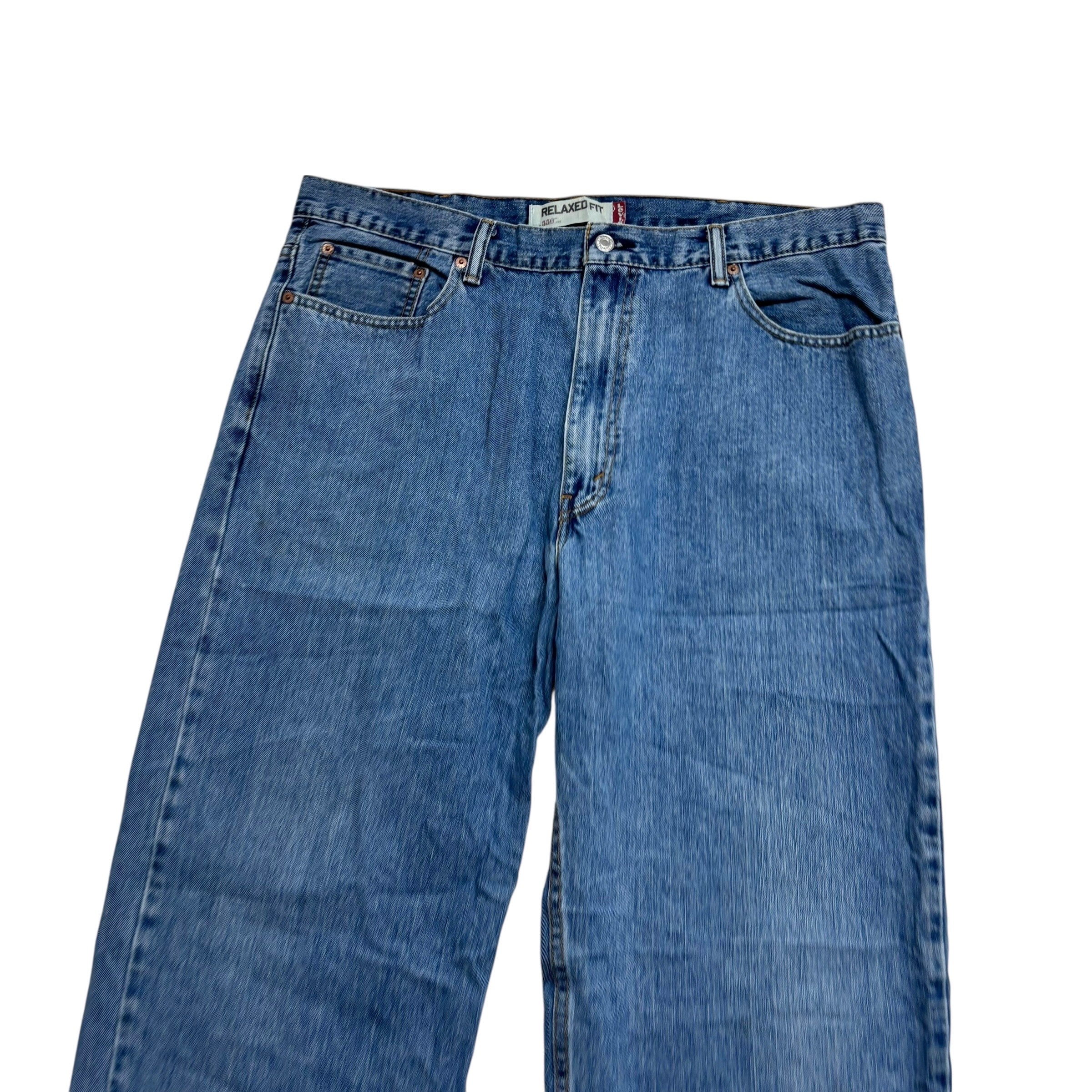 Levis 550 Jeans W40 L36 Mens Mid Blue Baggy Relaxed Straight Vintage Denim (E)