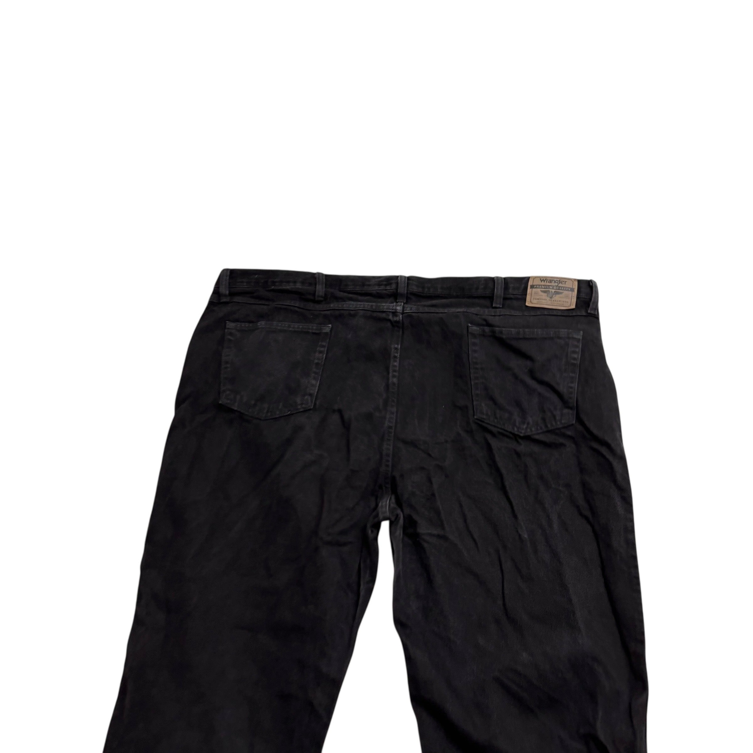 Wrangler Jeans W50 L32 Mens Black Regular Straight Fit Denim (E)