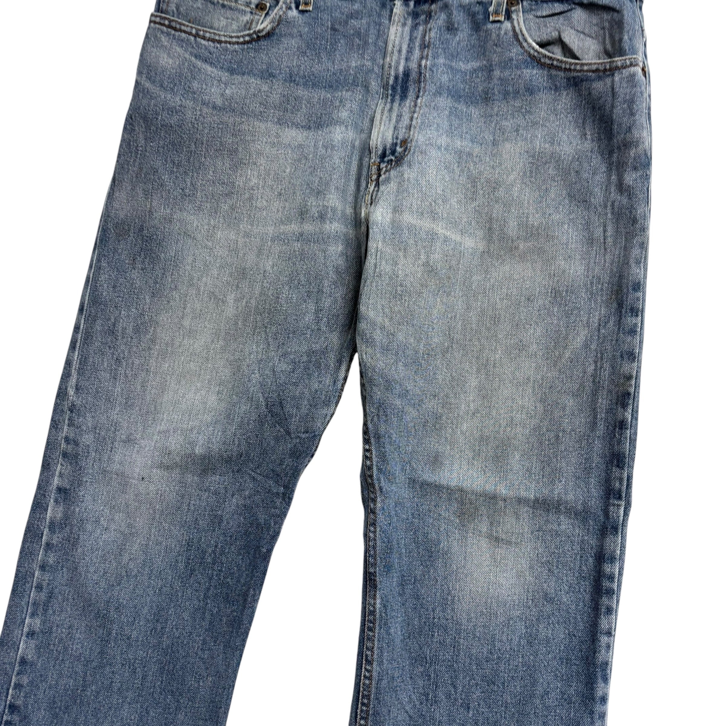 Levis 505 Jeans W36 L30 Mens Mid Blue Regular Straight Fit Vintage Denim (F)