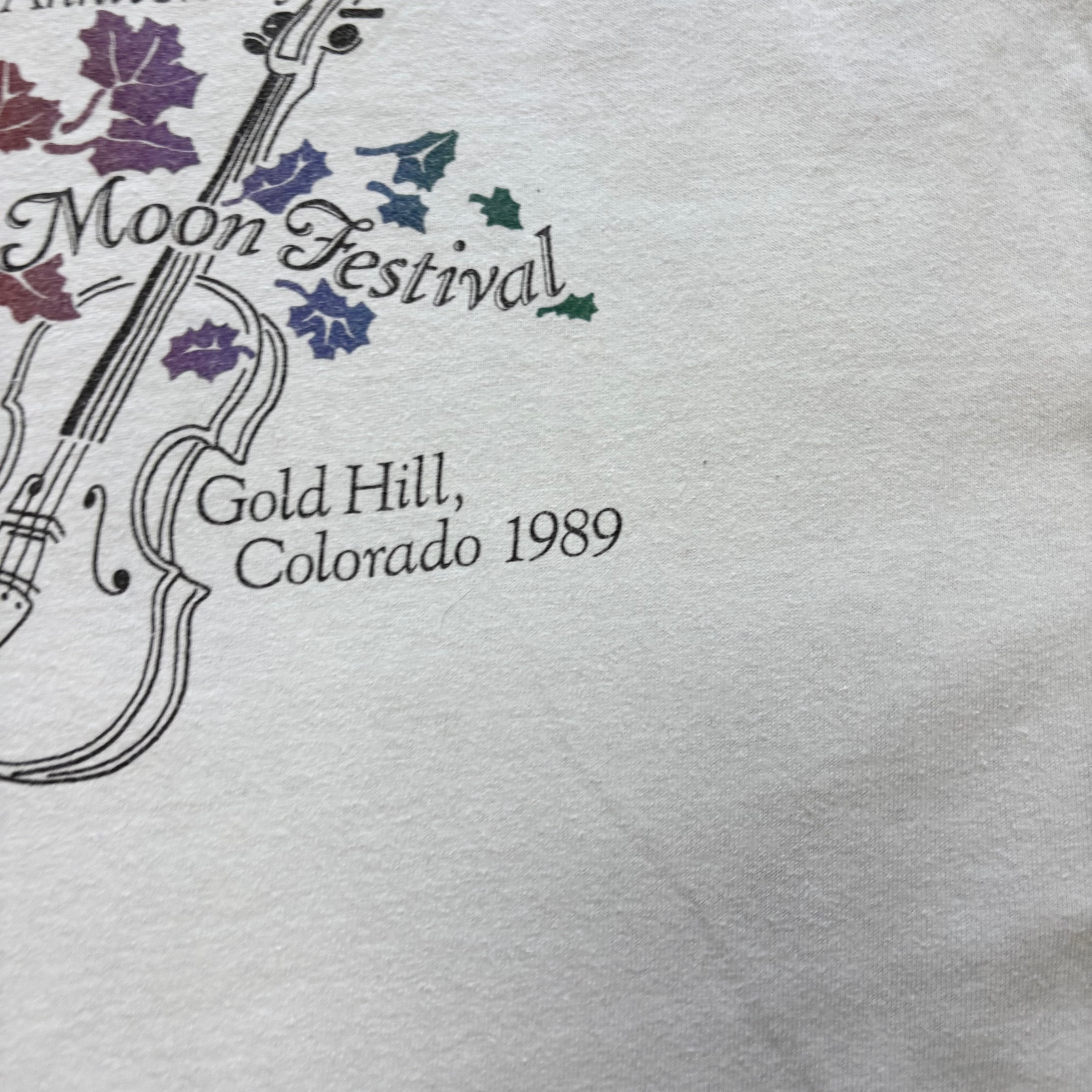 Vintage T Shirt Mens Large Grey Single Stitch Graphic Print 80s Music (F)