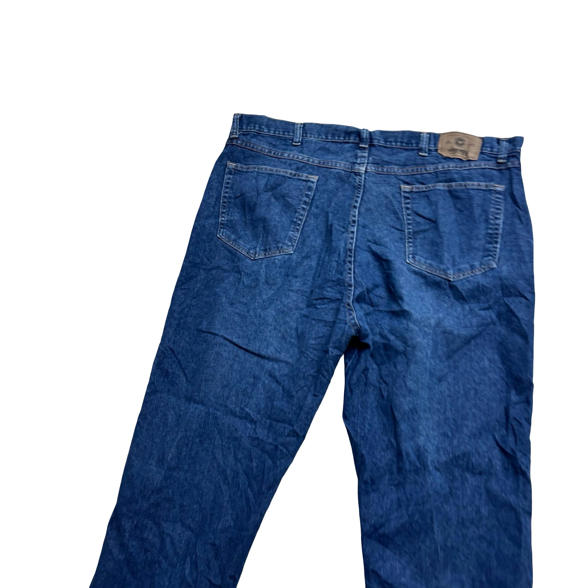 Wrangler Jeans W40 L30 Mens Dark Blue Regular Straight Fit Denim (E)