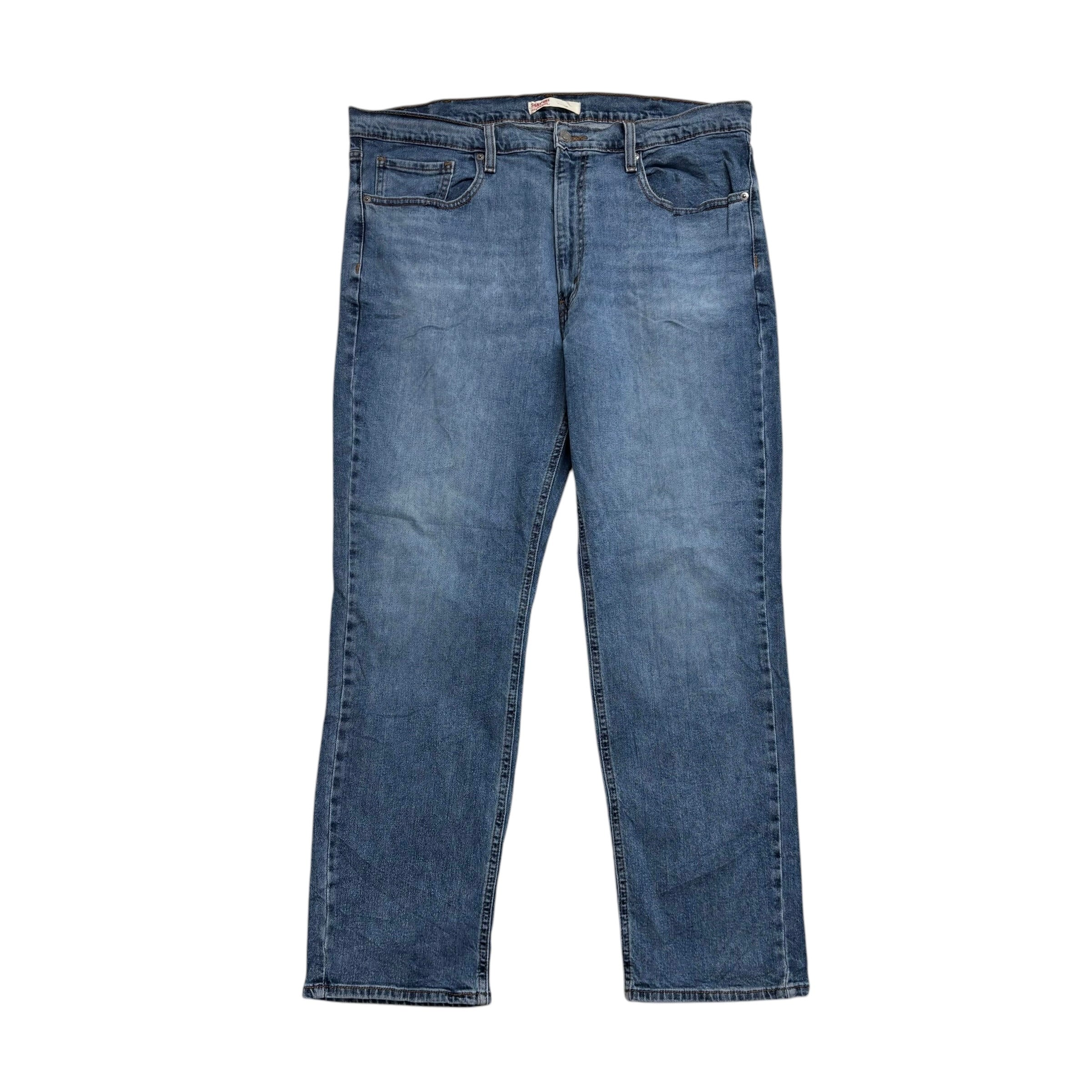 Levis Signature Jeans W38 L30 Mens Mid Blue Athletic Fit Stretch Denim (E)