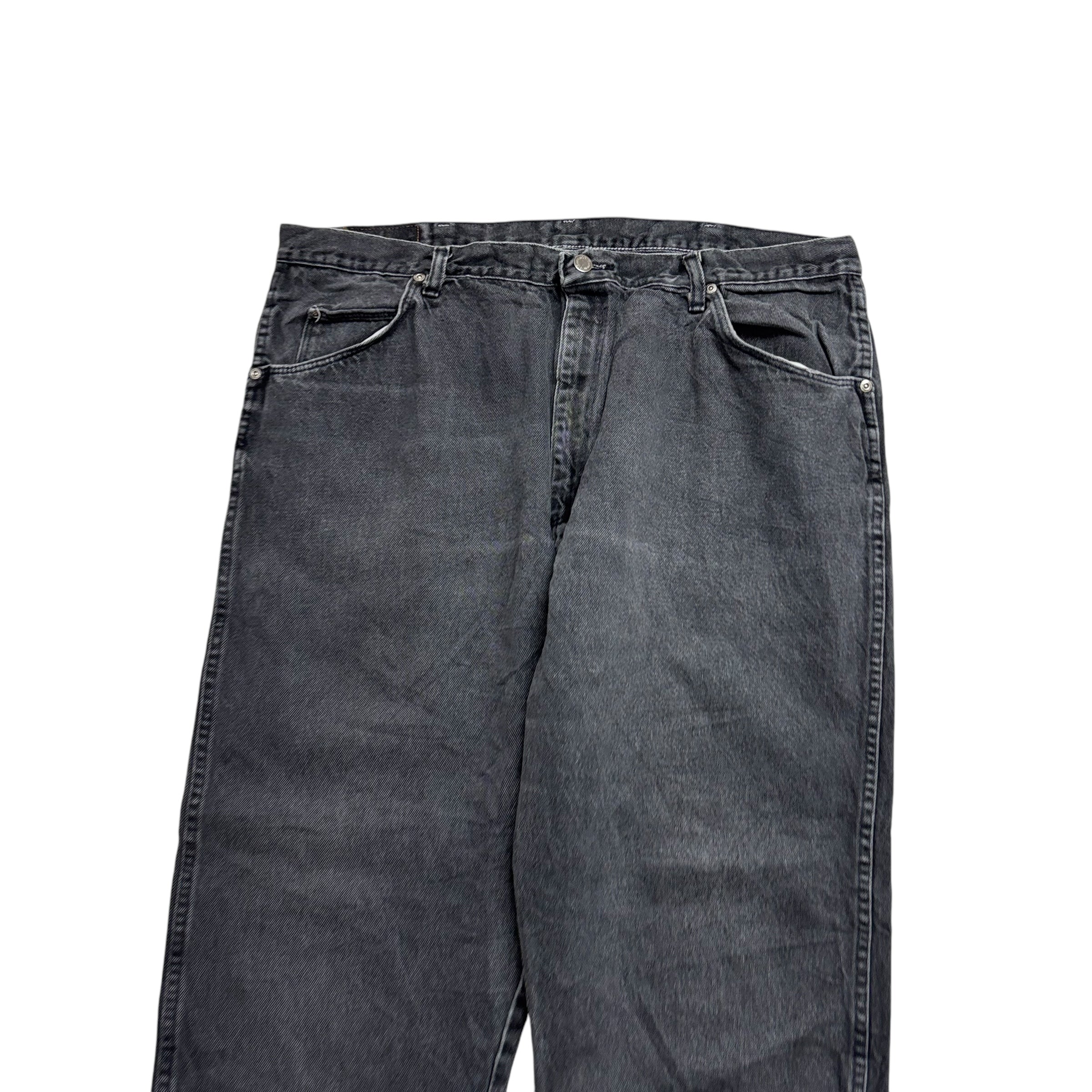 Wrangler Jeans W40 L30 Mens Black Relaxed Tapered Fit Vintage Denim (E)