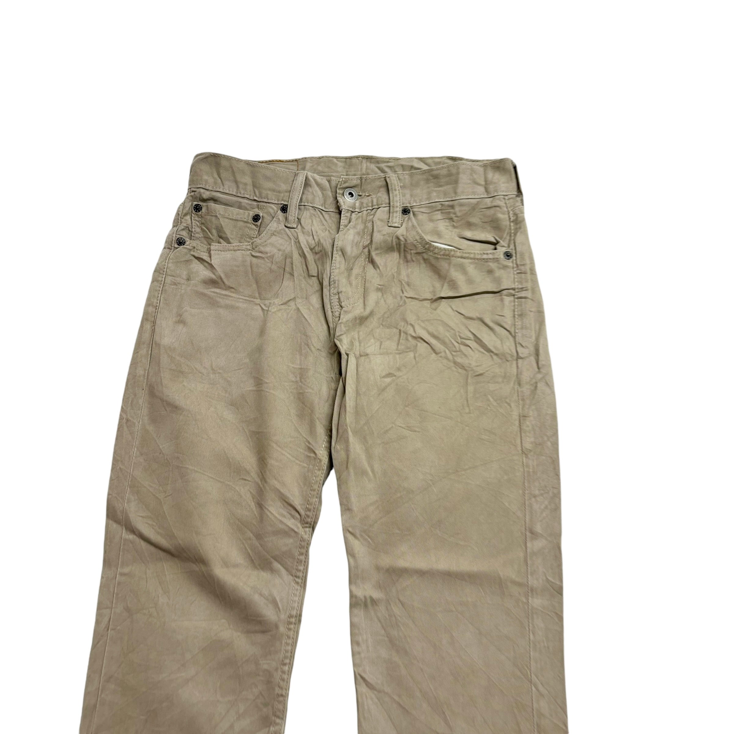 Levis 511 Trousers W28 L30 Mens Beige Tan Slim Fit Cotton Pants