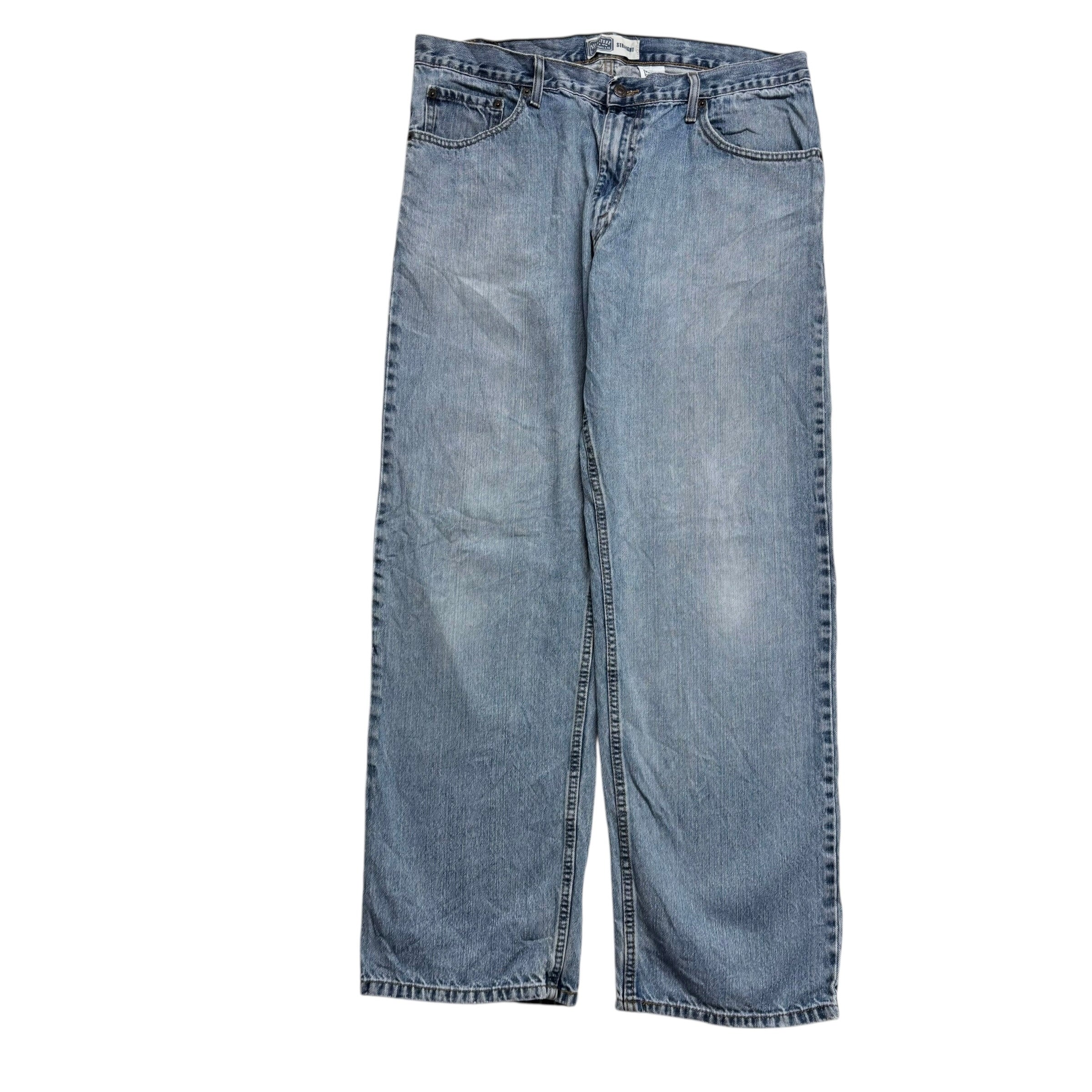 Levis Signature Jeans W36 L32 Mens Mid Blue Relaxed Straight Fit Vintage (F)