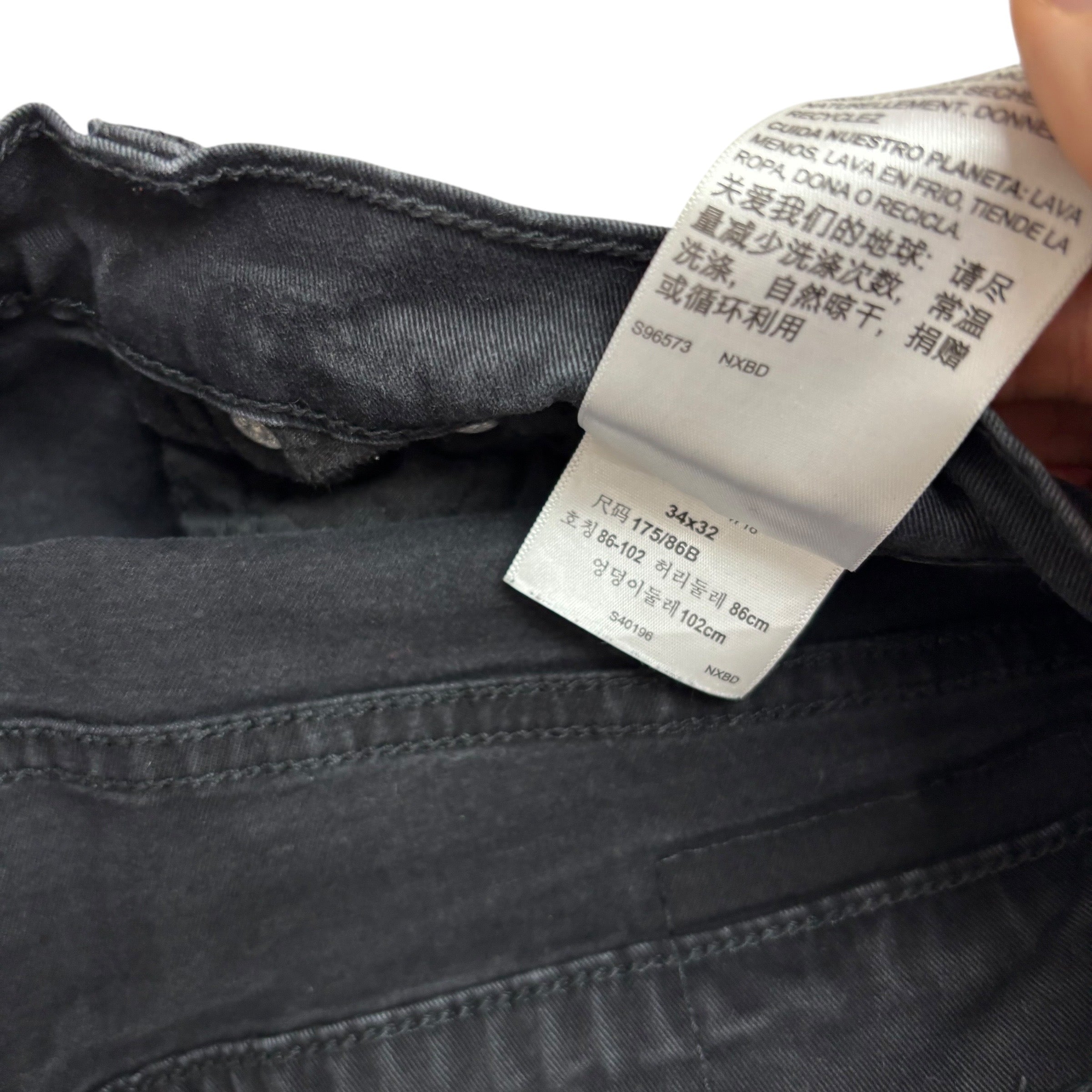 Levis Signature Jeans W34 L30 Mens Black Athletic Fit Stretch Denim
