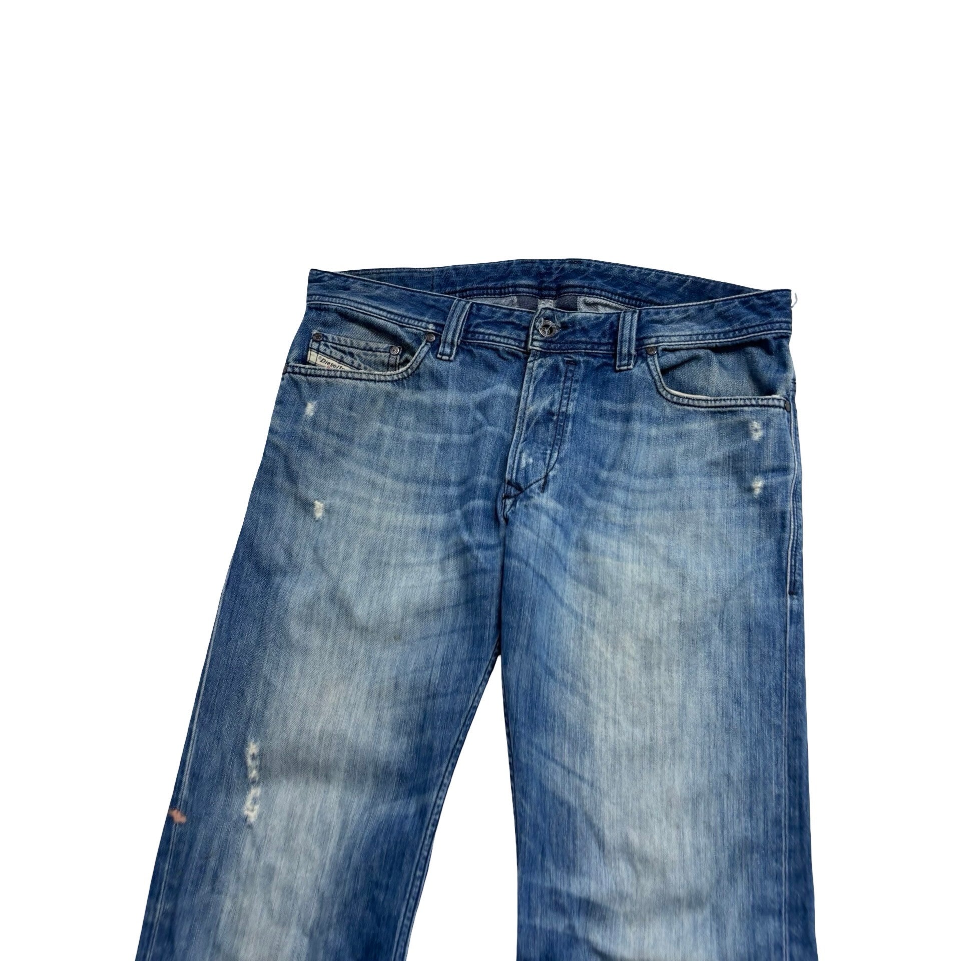 Diesel Jeans W31 L34 Mens Mid Blue Regular Straight Fit Denim (F)