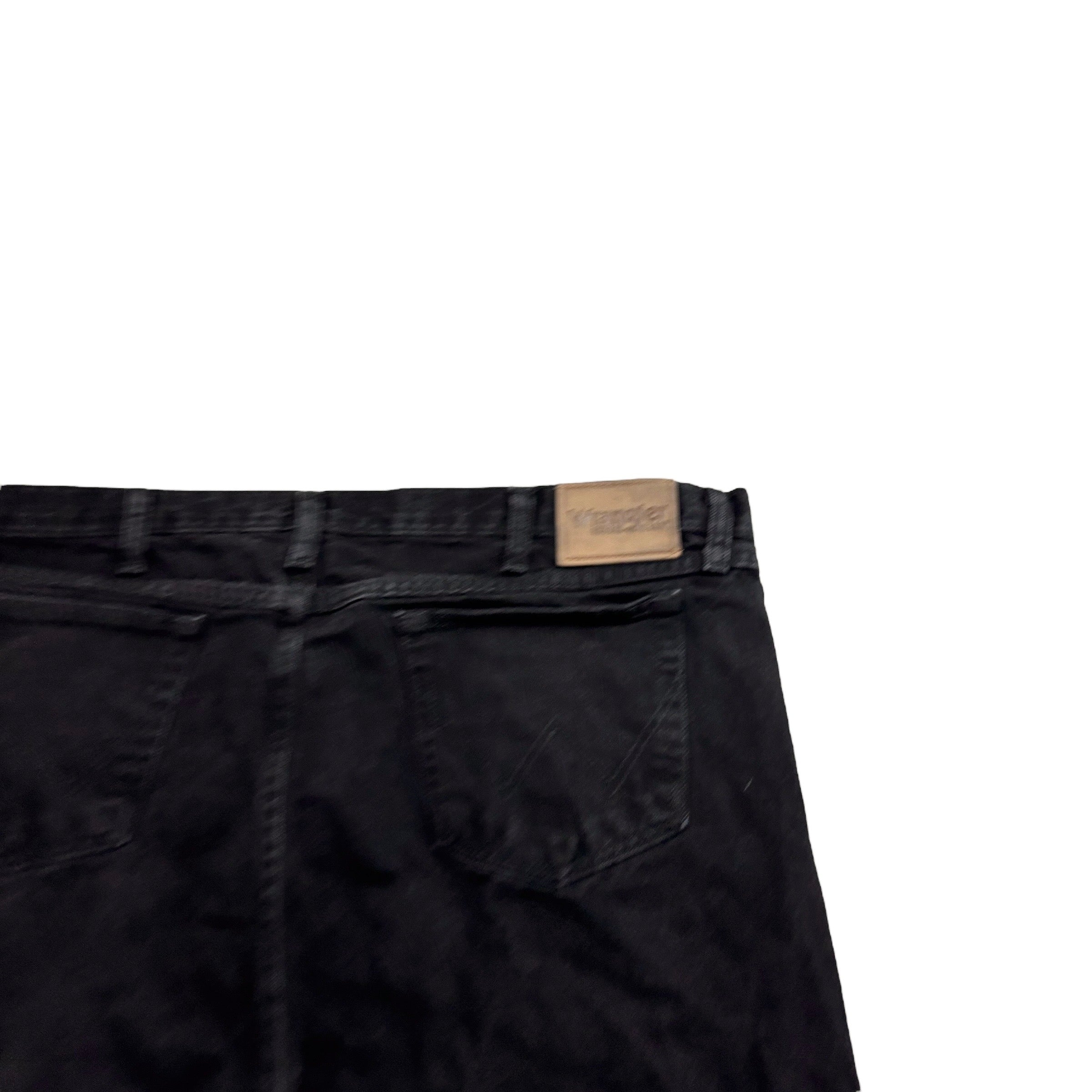 Wrangler Jeans W44 L30 Mens Black Regular Straight Fit Vintage Denim (E)