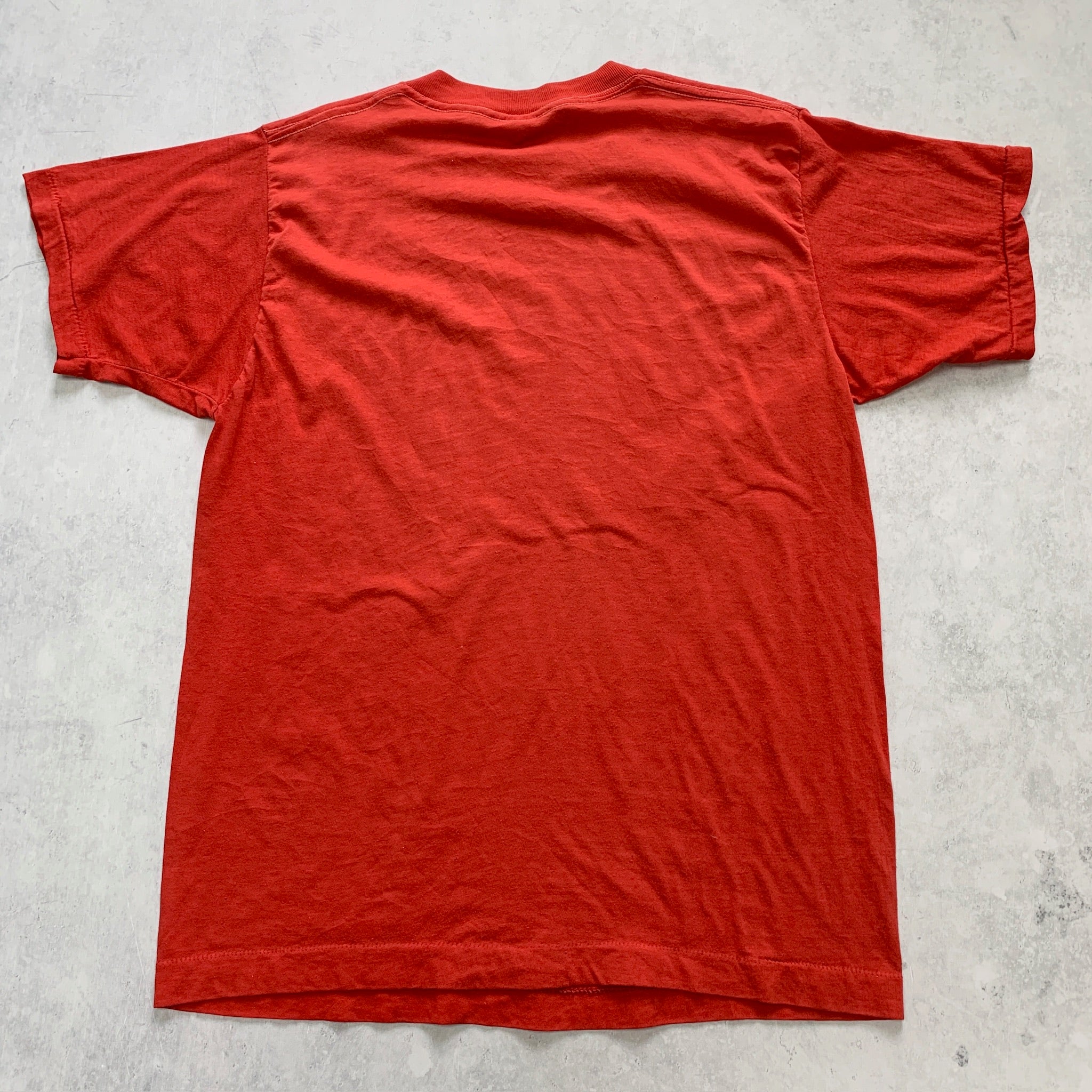 Vintage T Shirt Mens Medium Red Single Stitch Graphic Print 80s USA