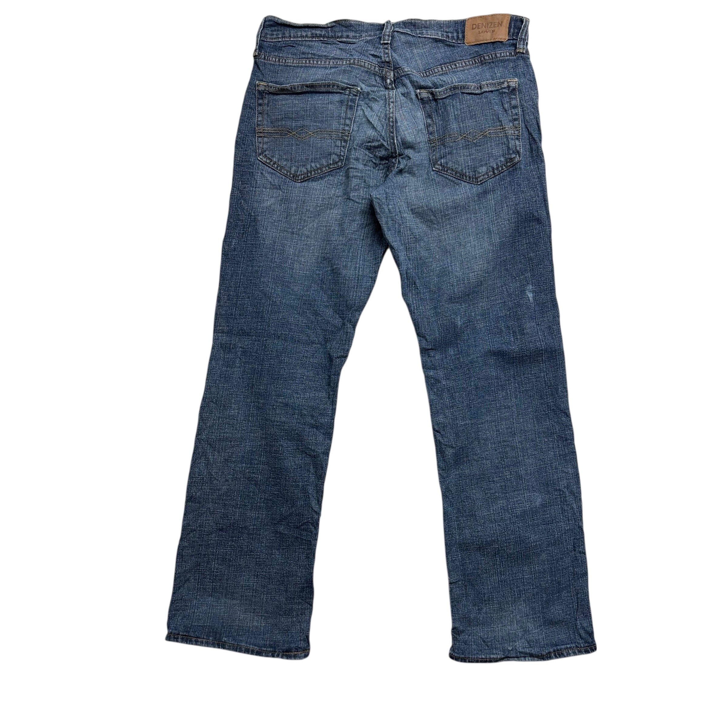 Levis Denizen Jeans W32 L29 Mens Mid Blue Relaxed Straight Fit Stretch Denim