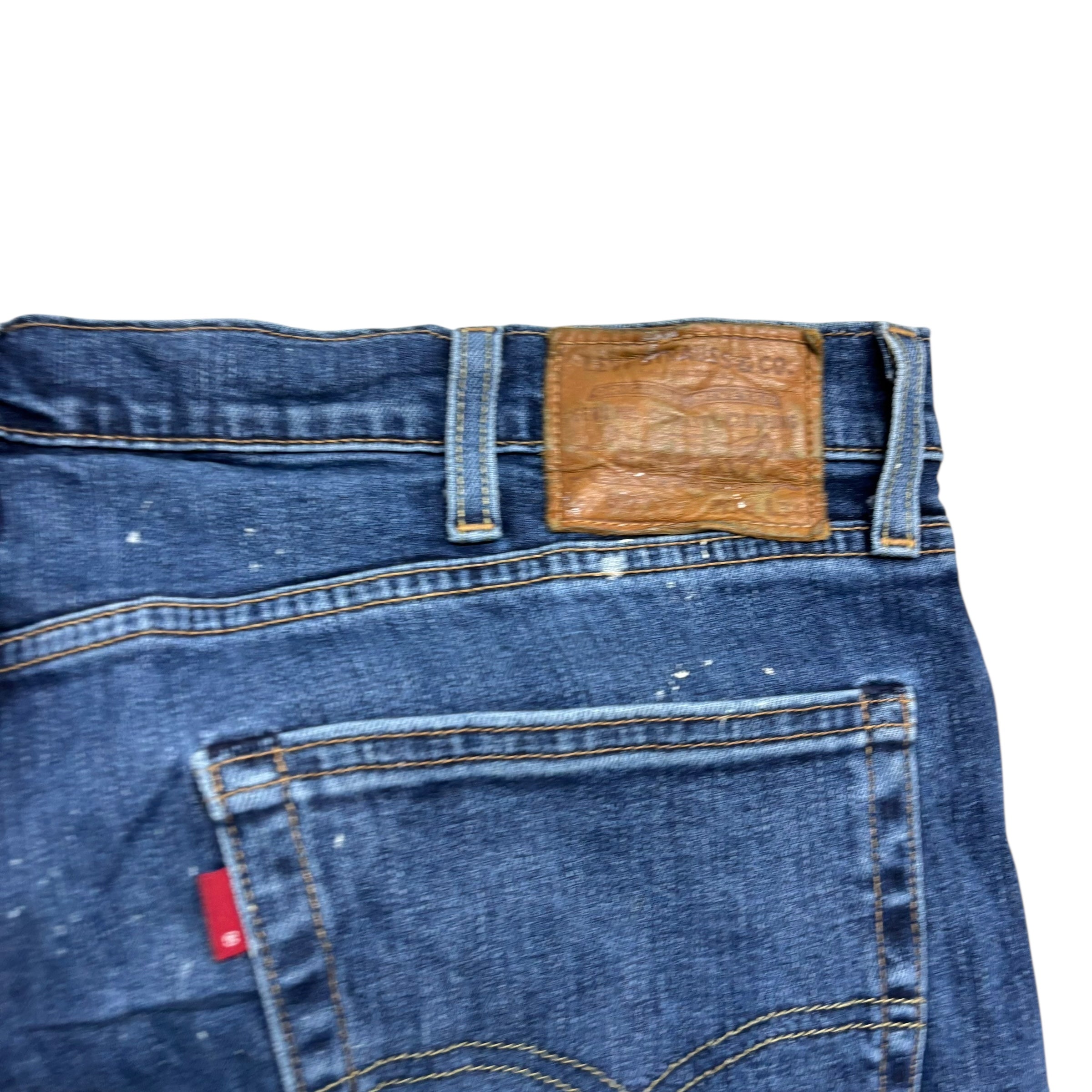 Levis 502 Jeans W38 L34 Mens Mid Blue Regular Tapered Fit Stretch Denim (F)