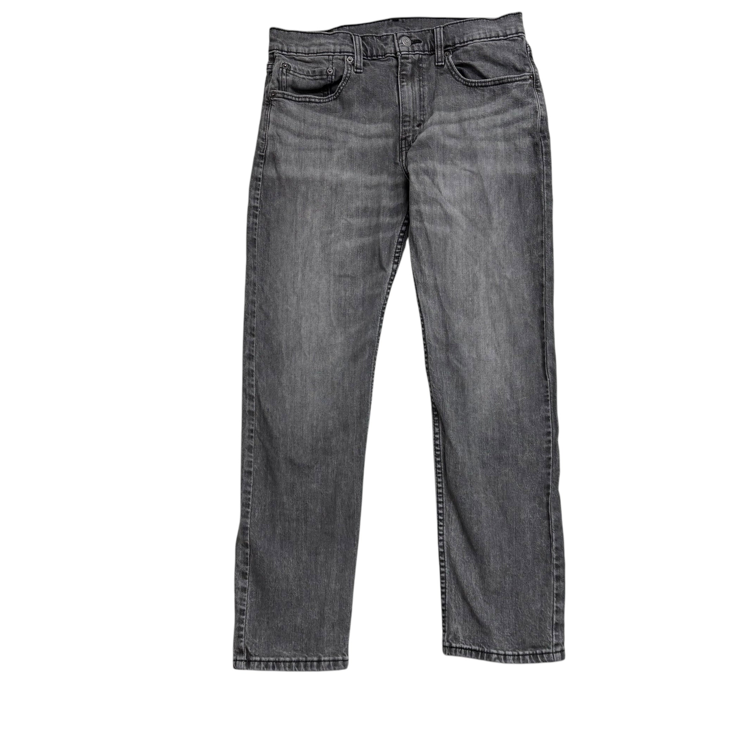 Levis 502 Jeans W32 L30 Mens Grey Regular Taper Fit Stretch Denim (E)