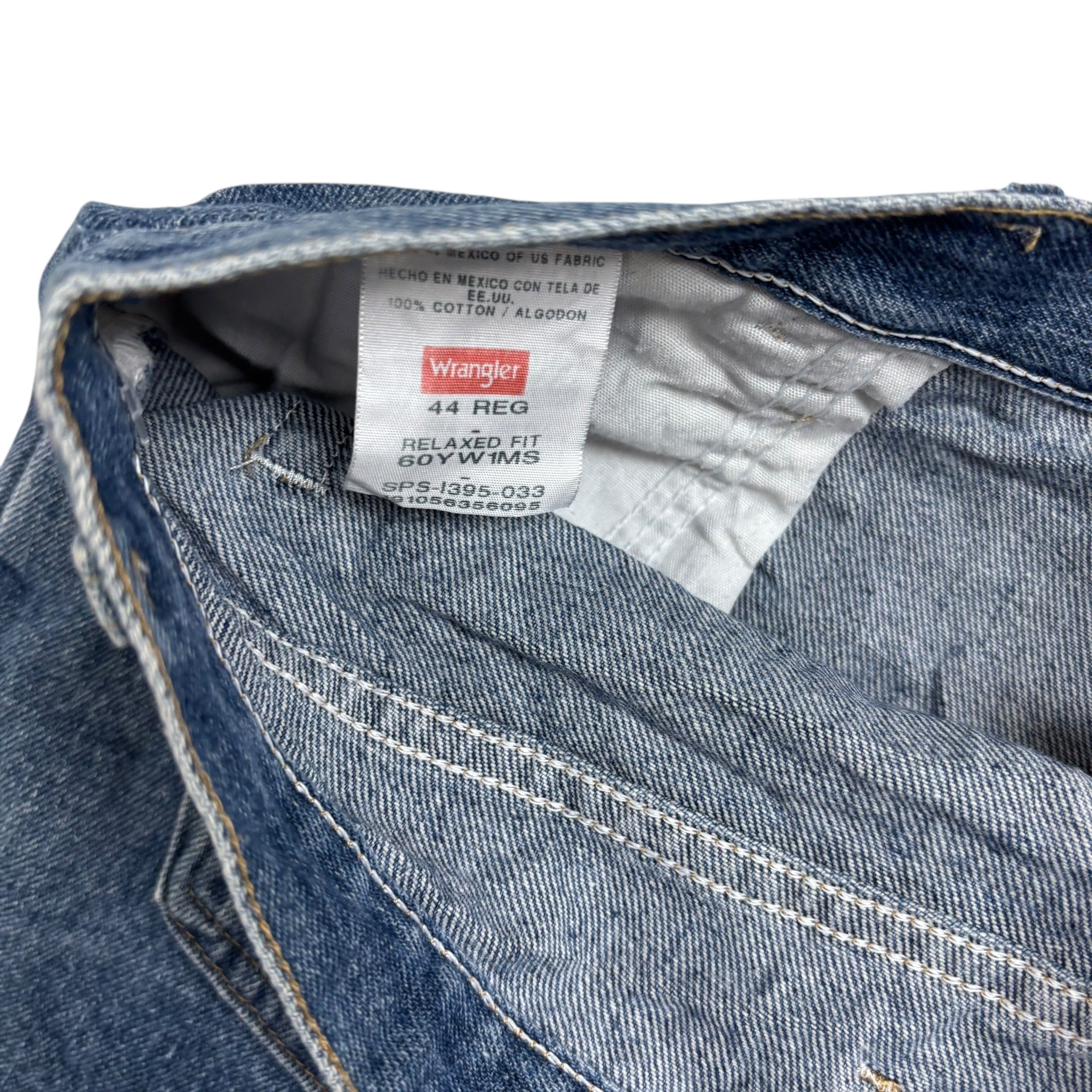 Wrangler Baggy Jorts W44 Mens Denim Shorts Mid Blue Relaxed Fit (E)