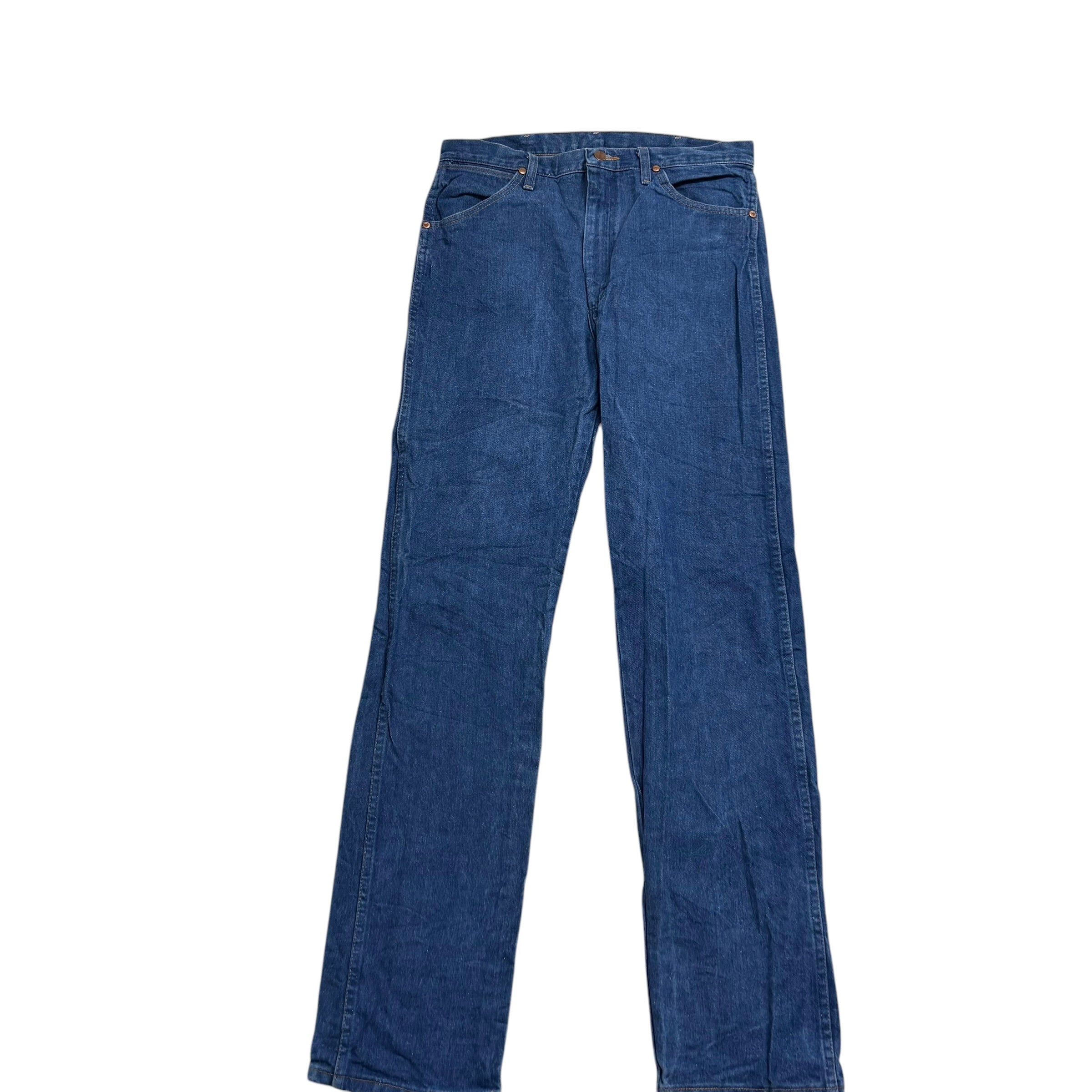 Wrangler Jeans Cowboy Cut W33 L36 Mens Mid Blue 13MWZ Original Fit Denim (E)