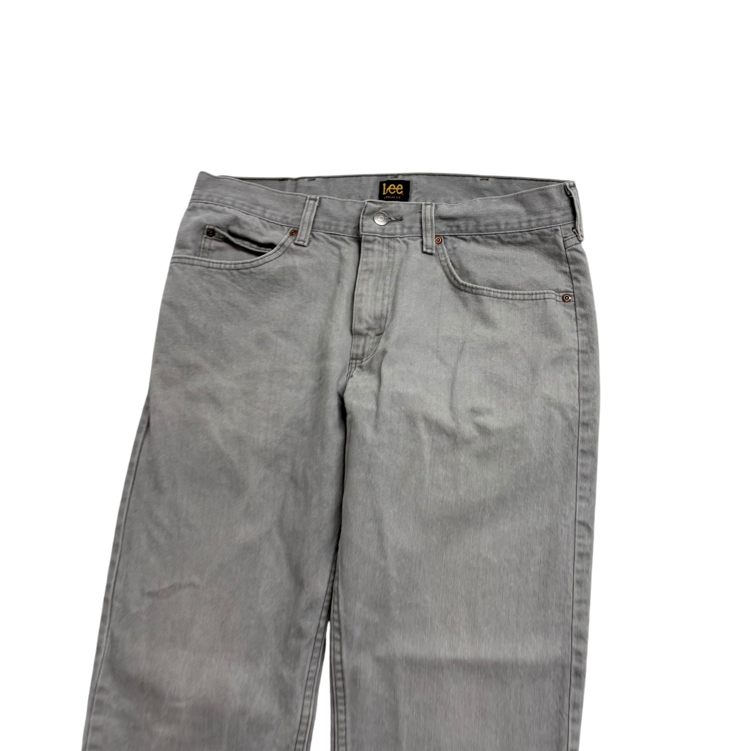 Lee Jeans W34 L29 Mens Regular Straight Fit Grey Denim