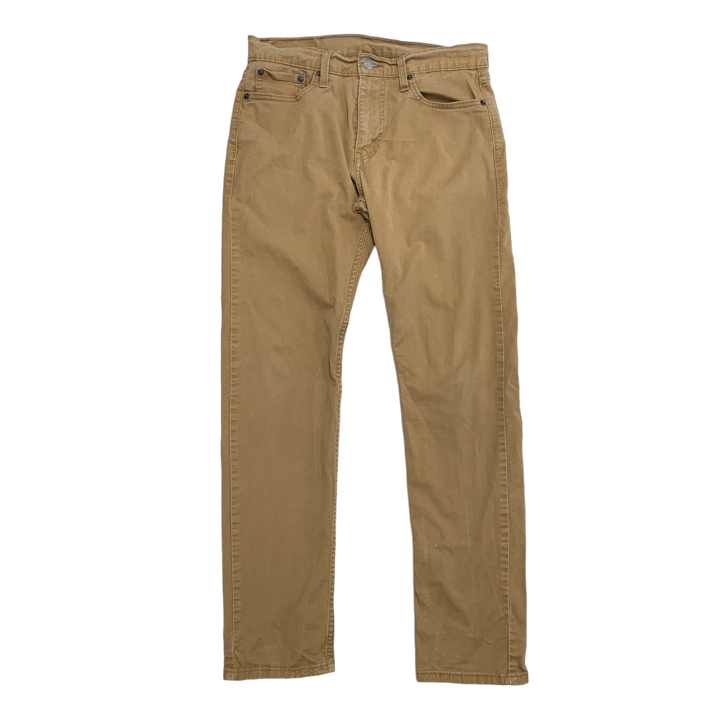 Levis 502 Trousers W29 L30 Mens Brown Tan Regular Tapered Fit Stretch Chino