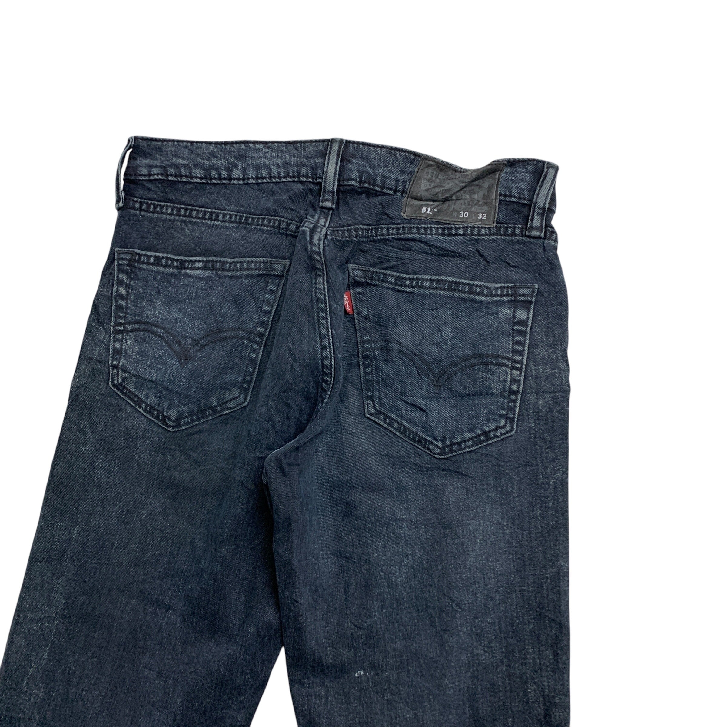 Levis 511 Jeans W30 L32 Mens Navy Blue Slim Fit Stretch Denim (E)