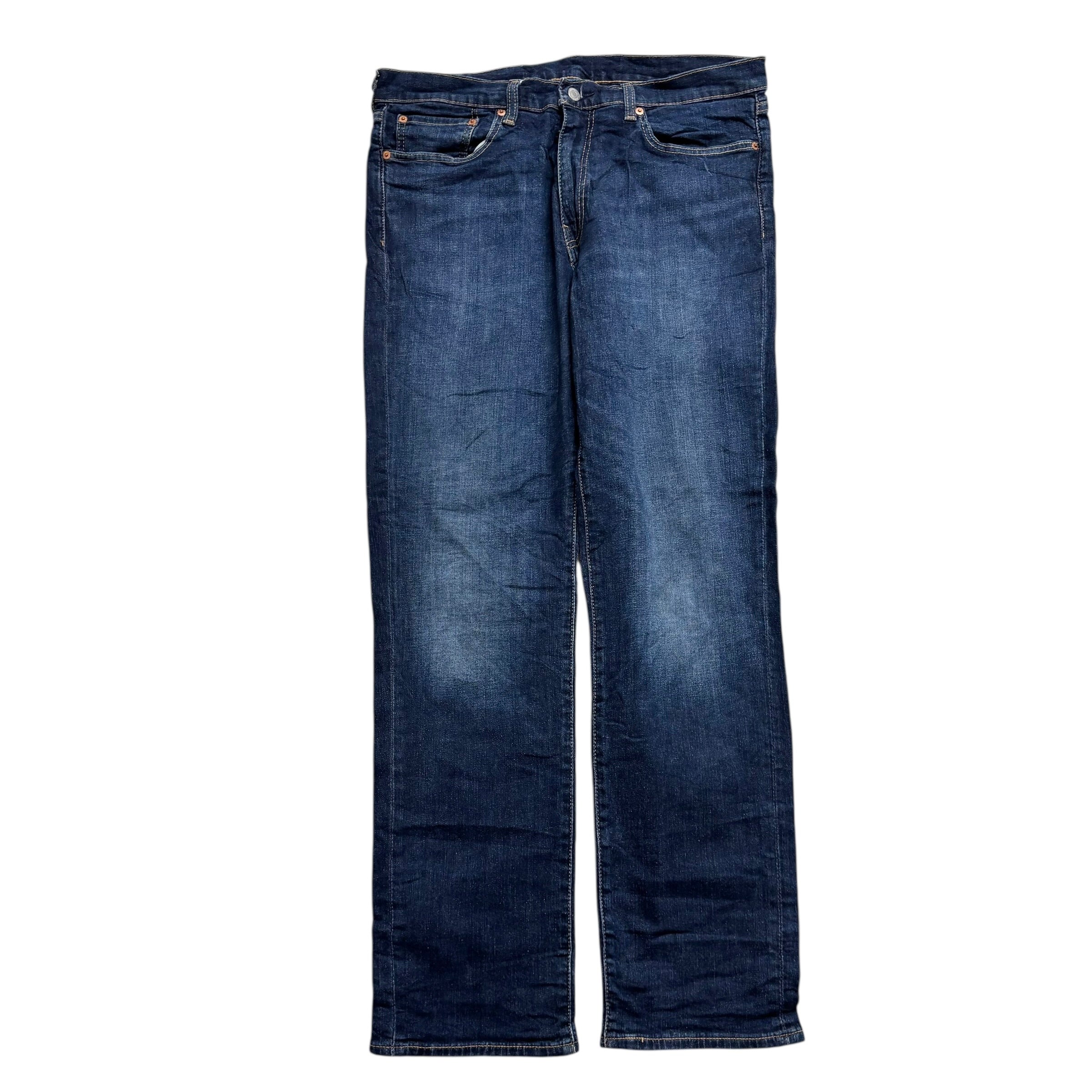 Levis 541 Jeans W34 L34 Mens Dark Blue Athletic Tapered Fit Stretch Denim (E)