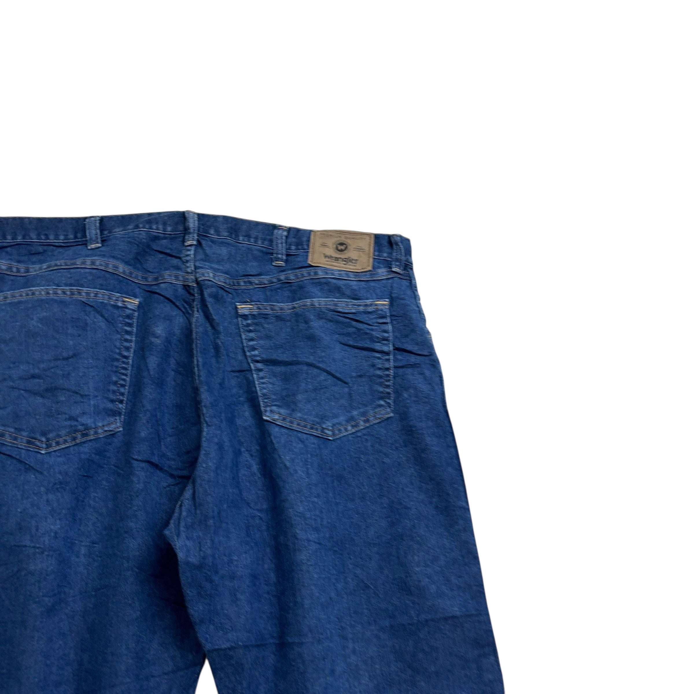 Wrangler Jeans W40 L25 Mens Dark Blue Regular Straight Fit Denim (E)