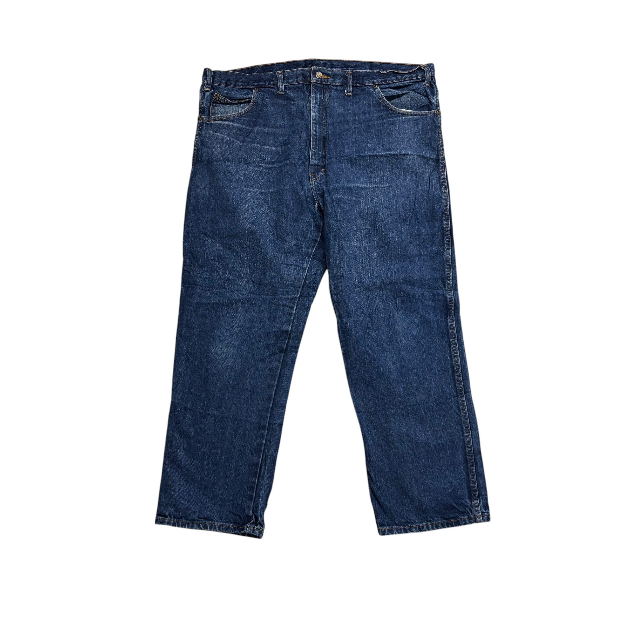 Dickies Jeans W44 L30 Mens Dark Blue Regular Straight Fit Denim