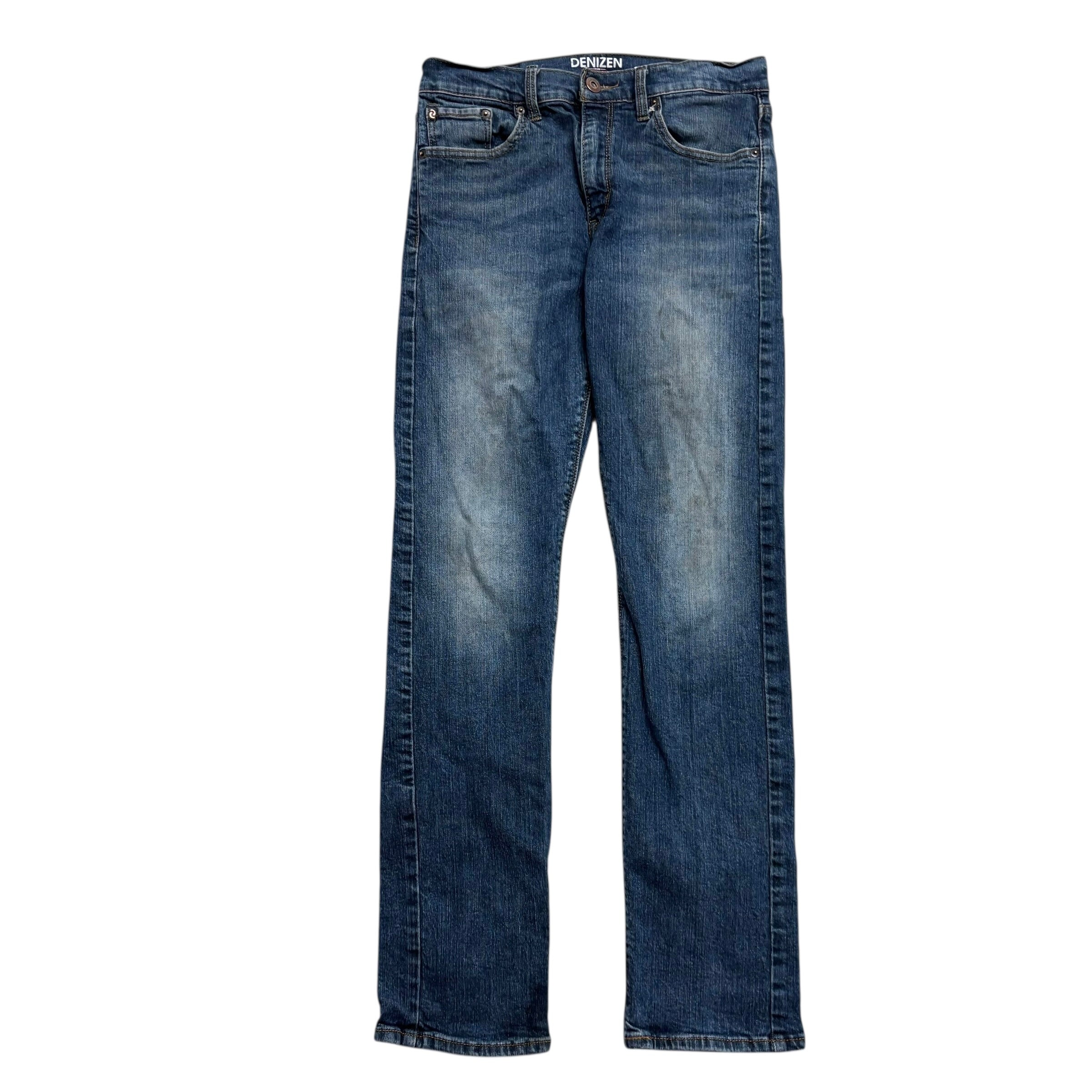 Levis Denizen Jeans W32 L31 Mens Mid Blue Slim Straight Fit Stretch (F)