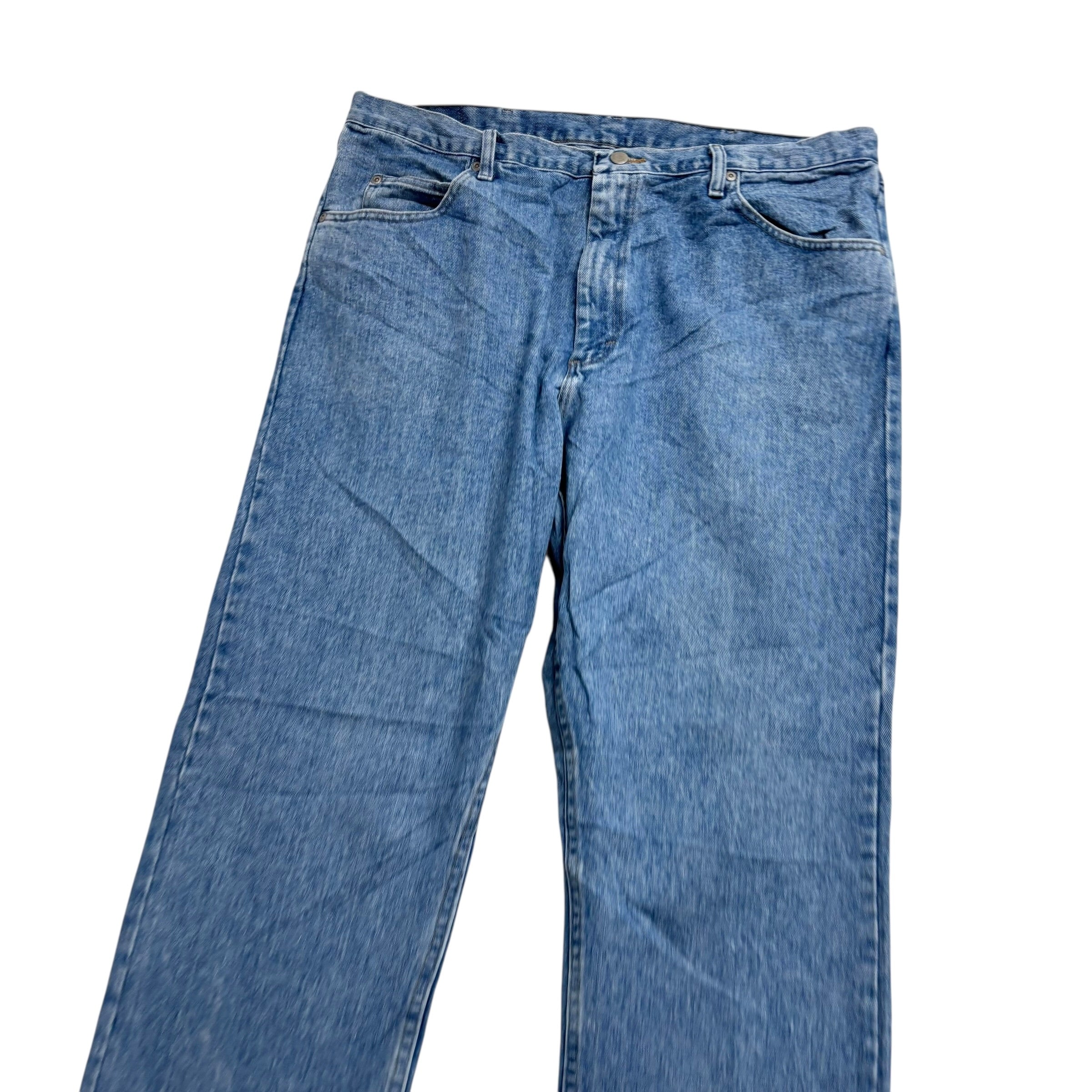 Wrangler Jeans W40 L30 Mens Light Blue Relaxed Straight Fit Denim (E)