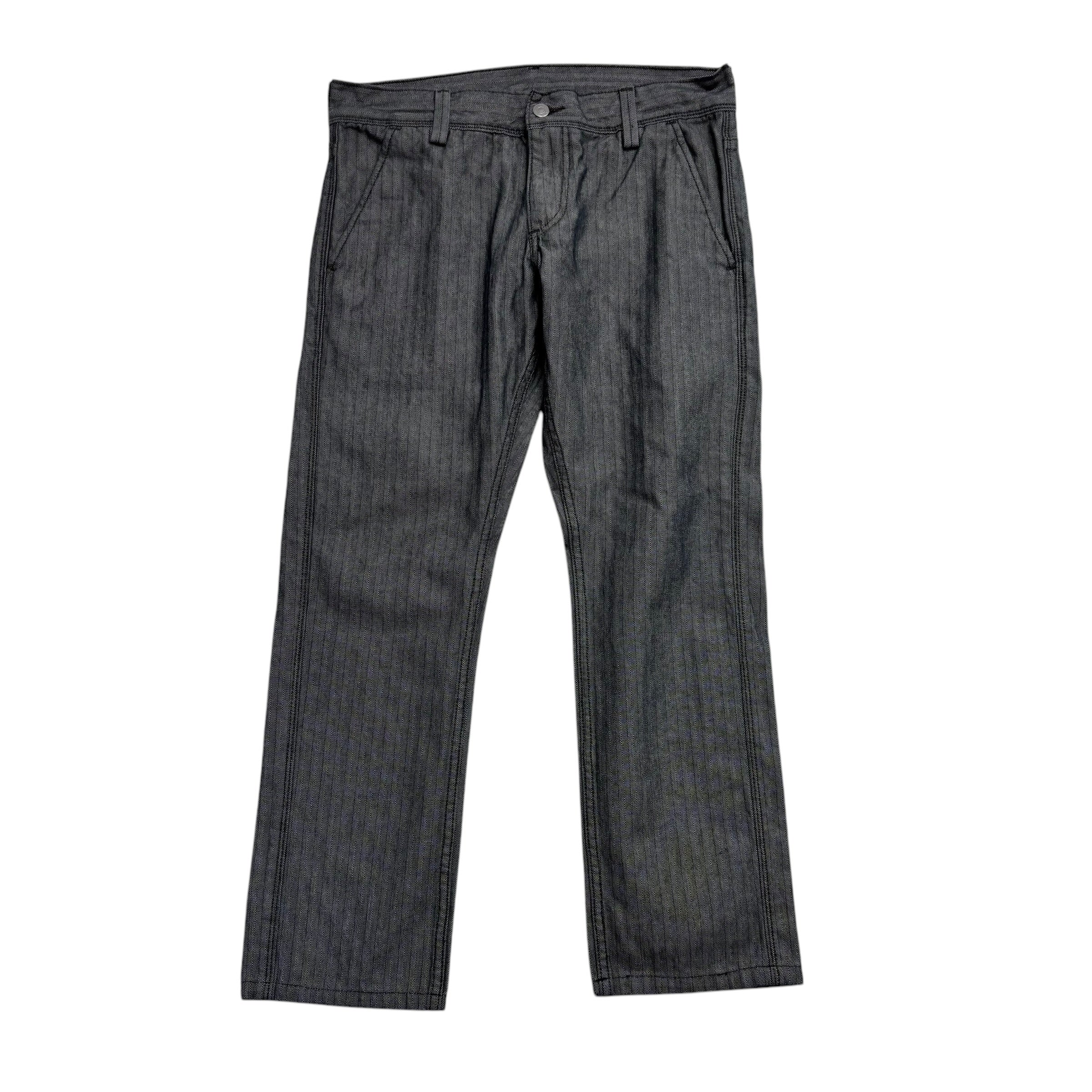 Levis Trousers W33 L28 Mens Grey Regular Tapered Fit Cotton Pants (E)