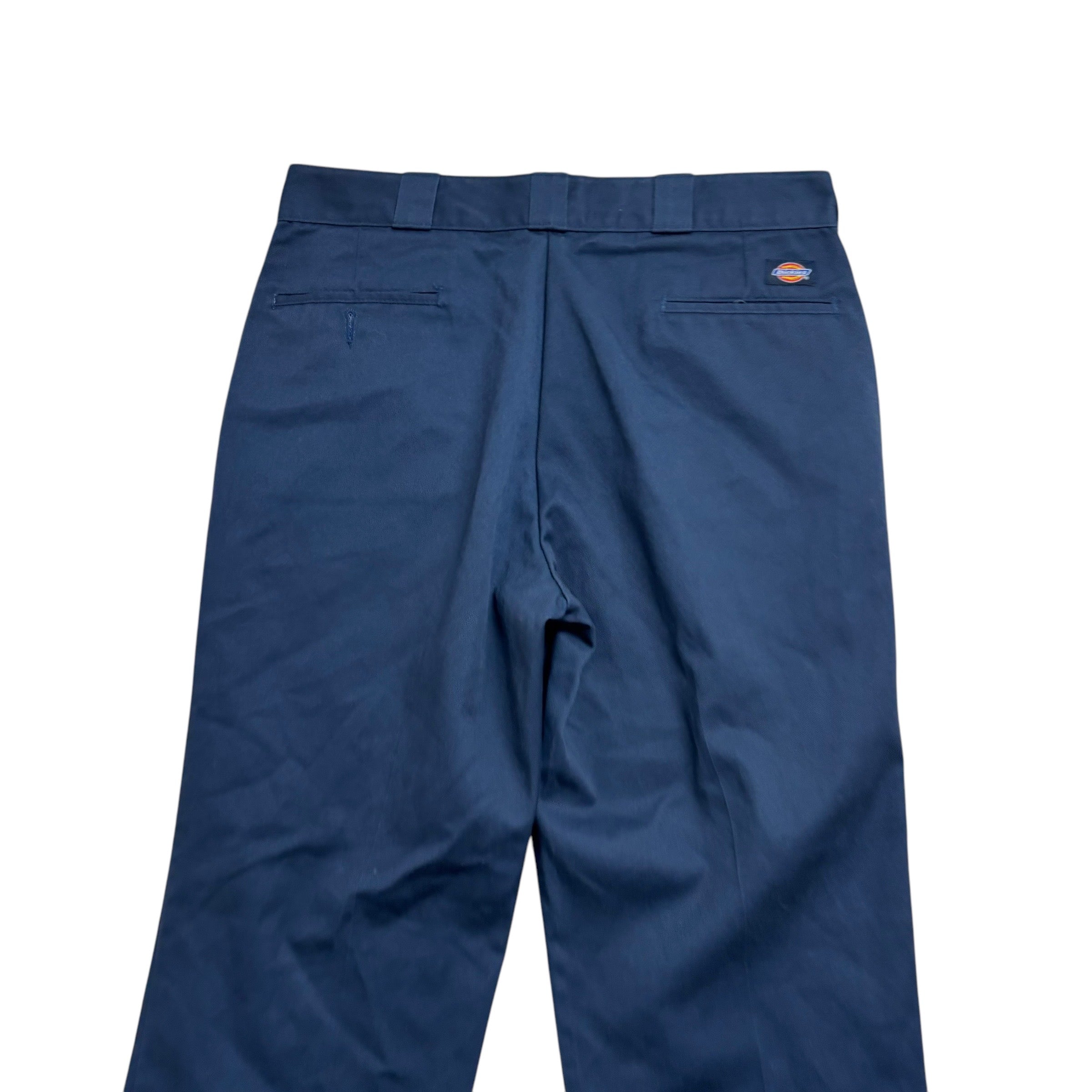 Dickies 874 Trousers W36 L30 Mens Blue Pants Original Straight Fit Workwear (E)