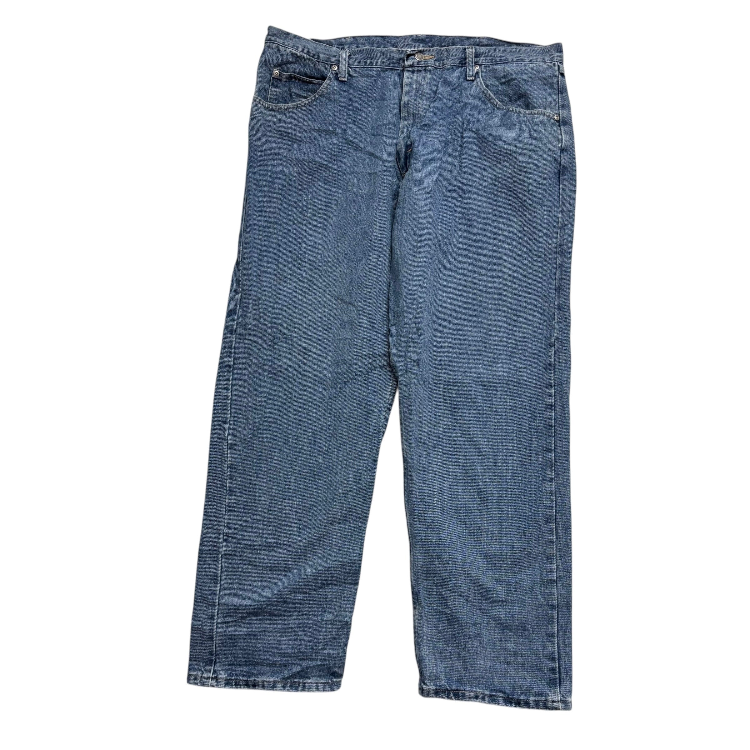 Wrangler Jeans W40 L30 Mens Light Blue Relaxed Straight Fit Denim (E)
