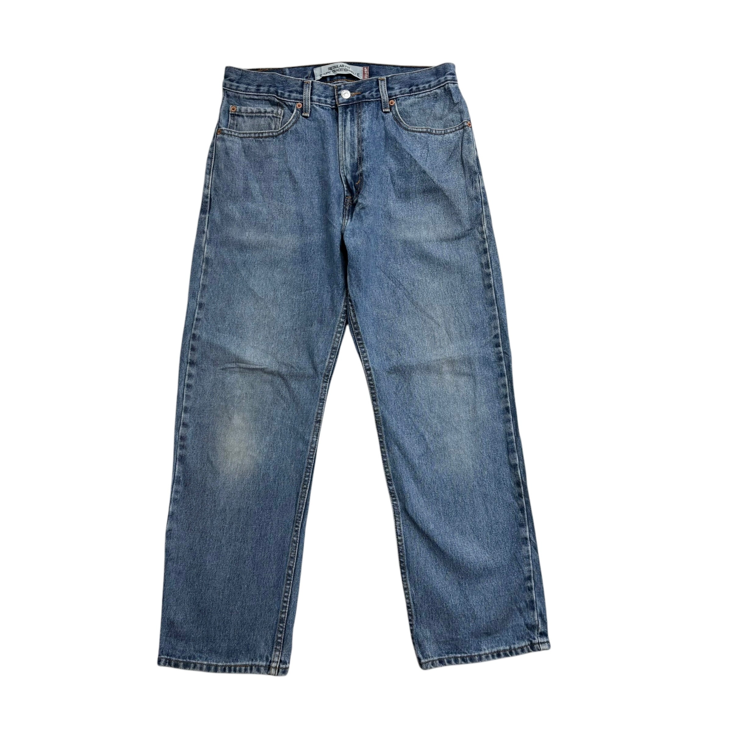 Levis Jeans W33 L30 Mens Mid Blue Regular Straight Fit Vintage Denim