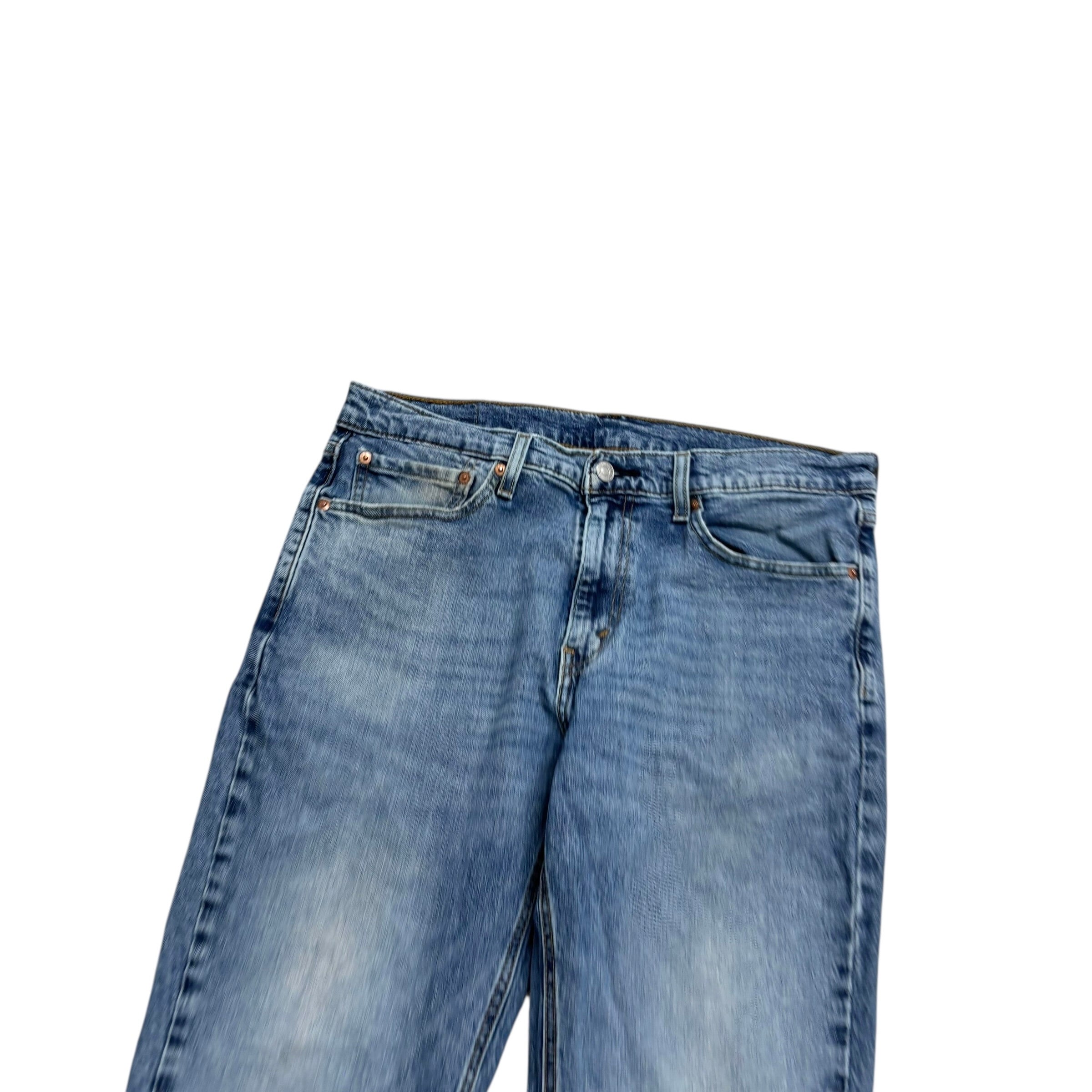 Levis 541 Jeans W34 L29 Mens Mid Blue Athletic Tapered Fit Stretch Denim (F)