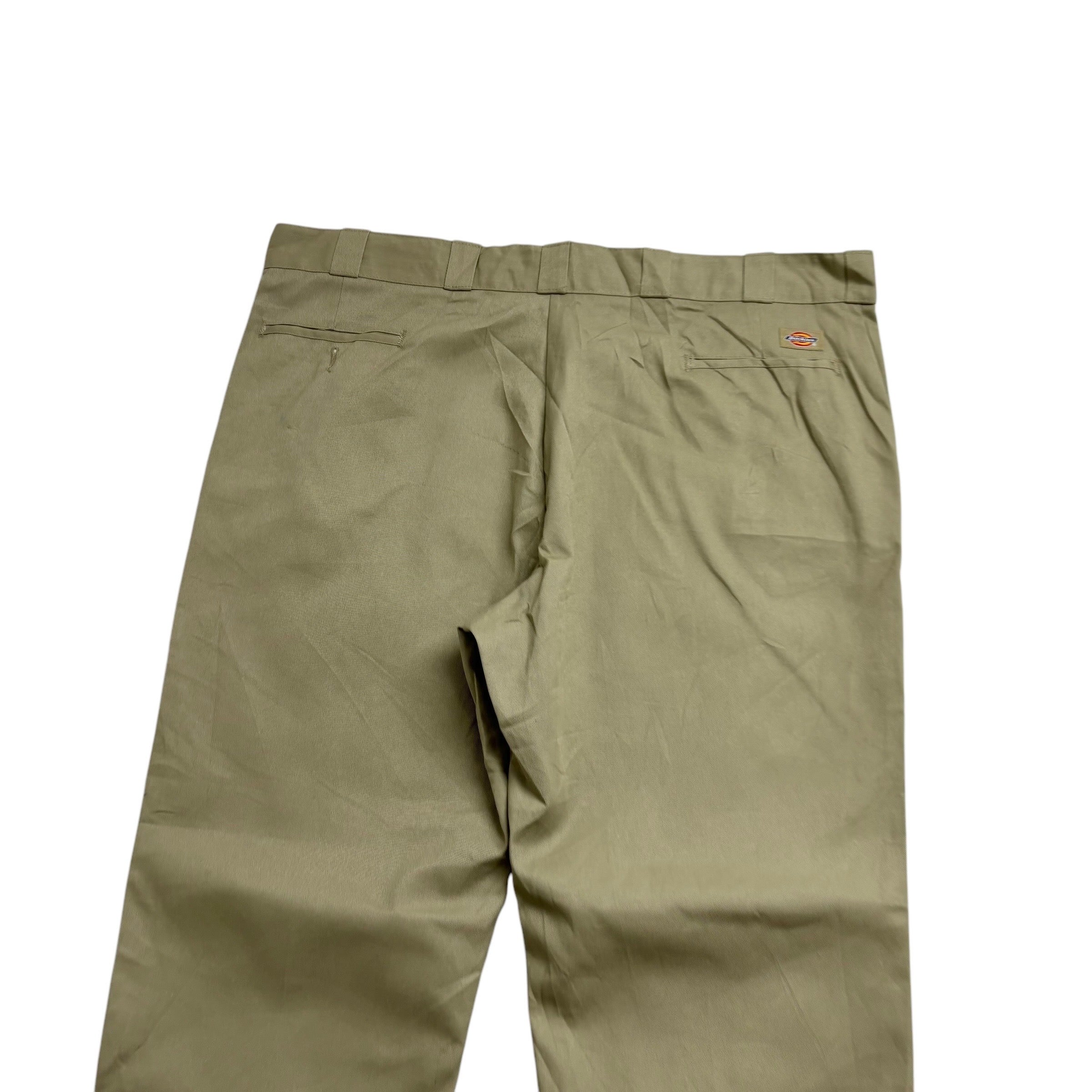 Dickies 874 Trousers W46 L32 Mens Beige Pants Original Straight Fit Workwear