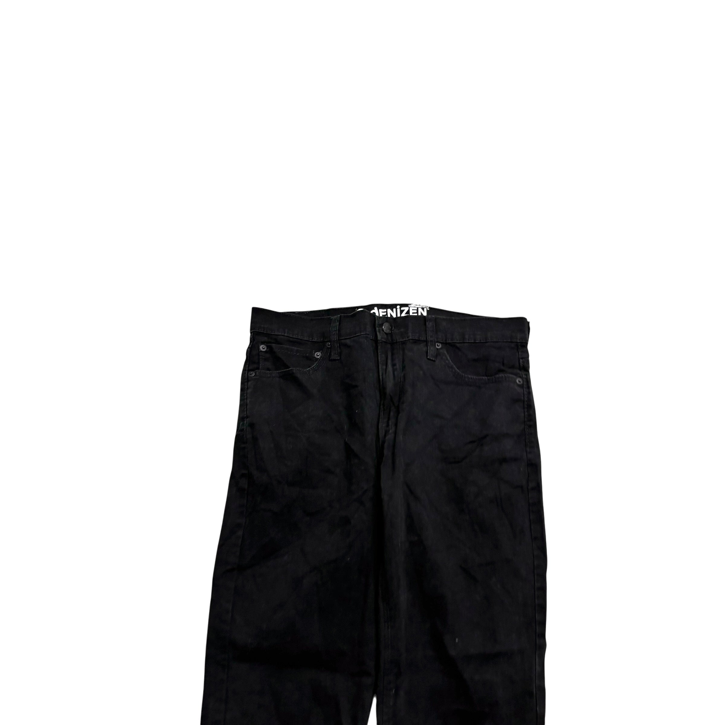 Levis Denizen Jeans W33 L30 Mens Black Skinny Fit Stretch Denim (E)