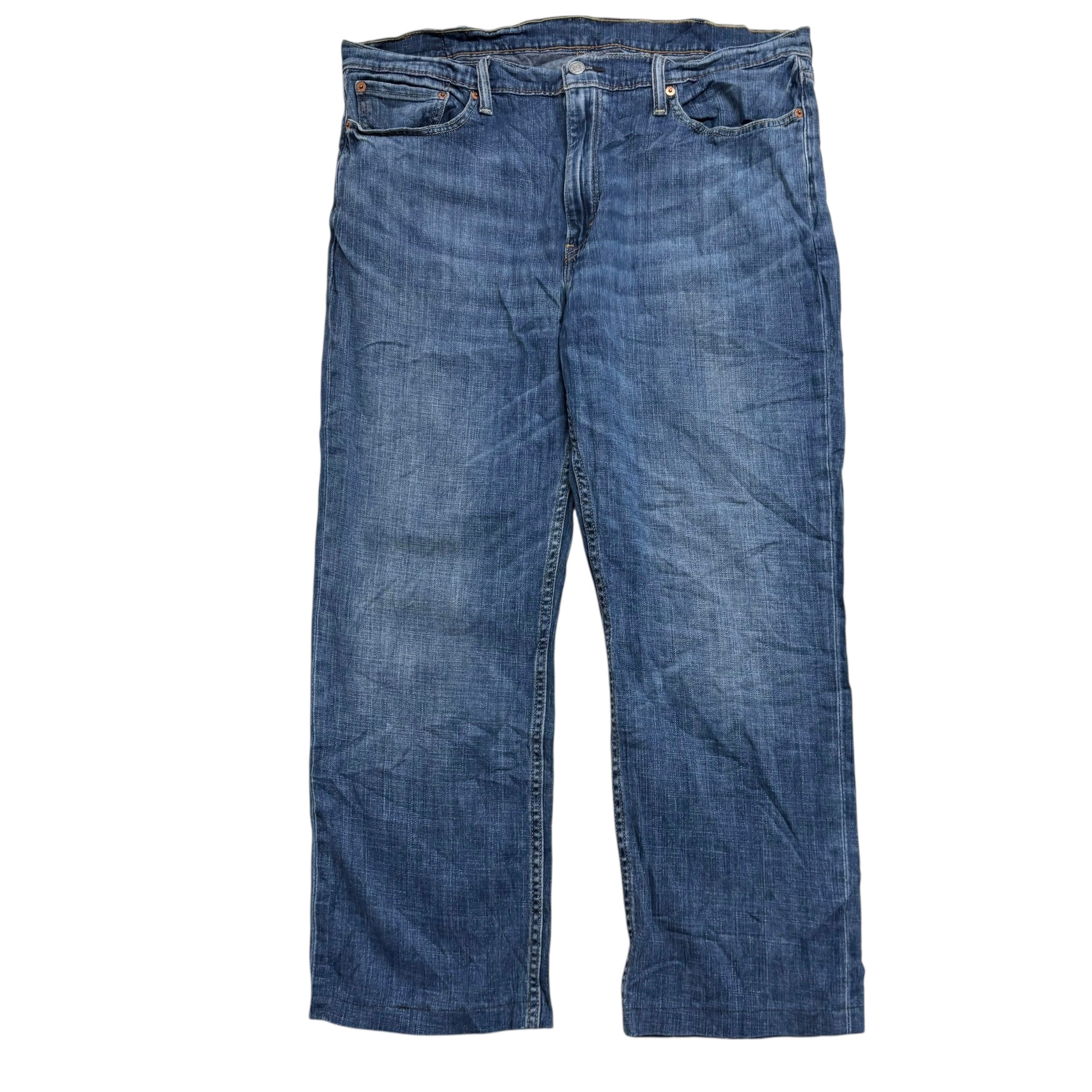 Levis 514 Jeans W38 L28 Mens Mid Blue Regular Straight Fit Stretch Denim