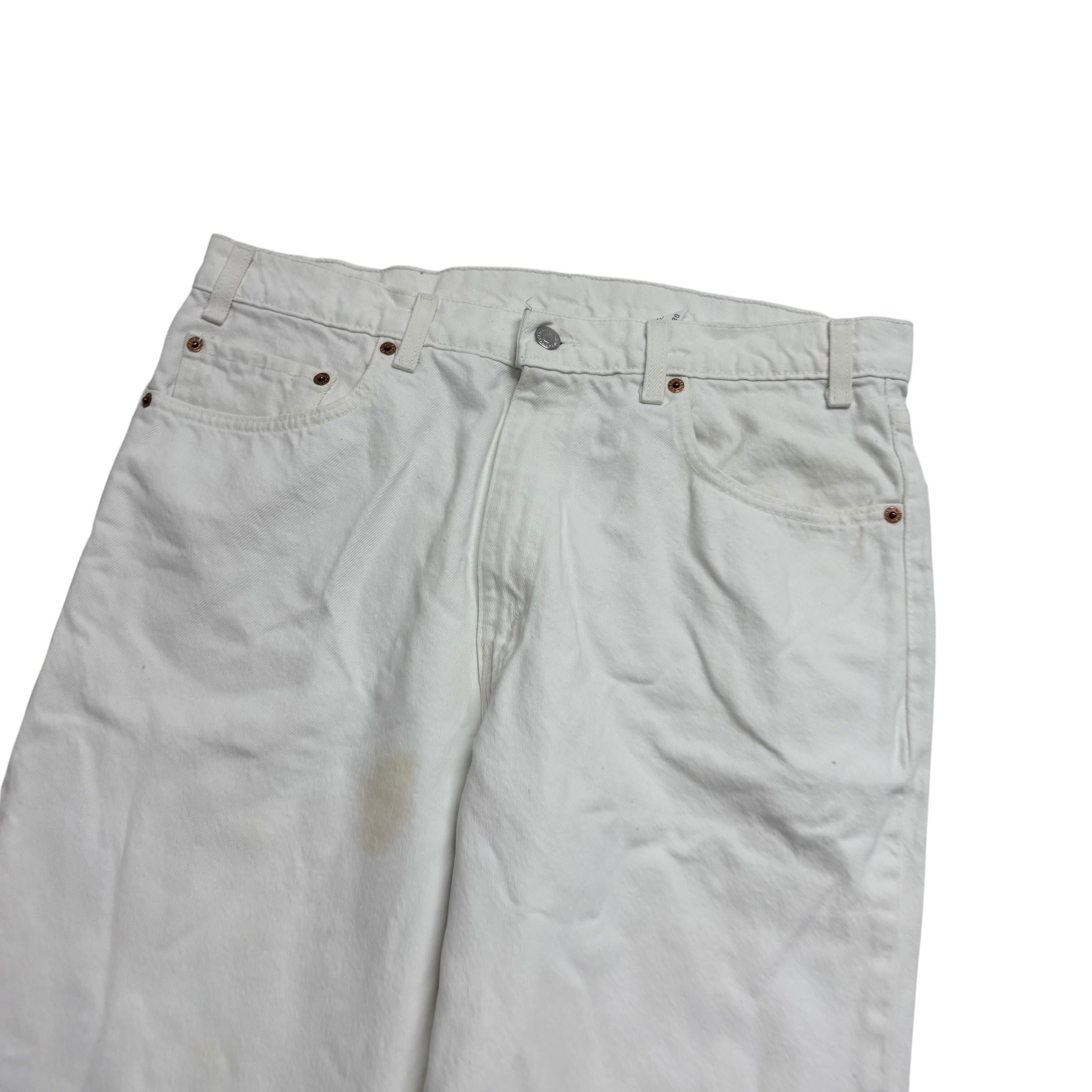 Levis 550 Jeans W35 L30 Mens White Relaxed Straight Vintage Made In USA (F)