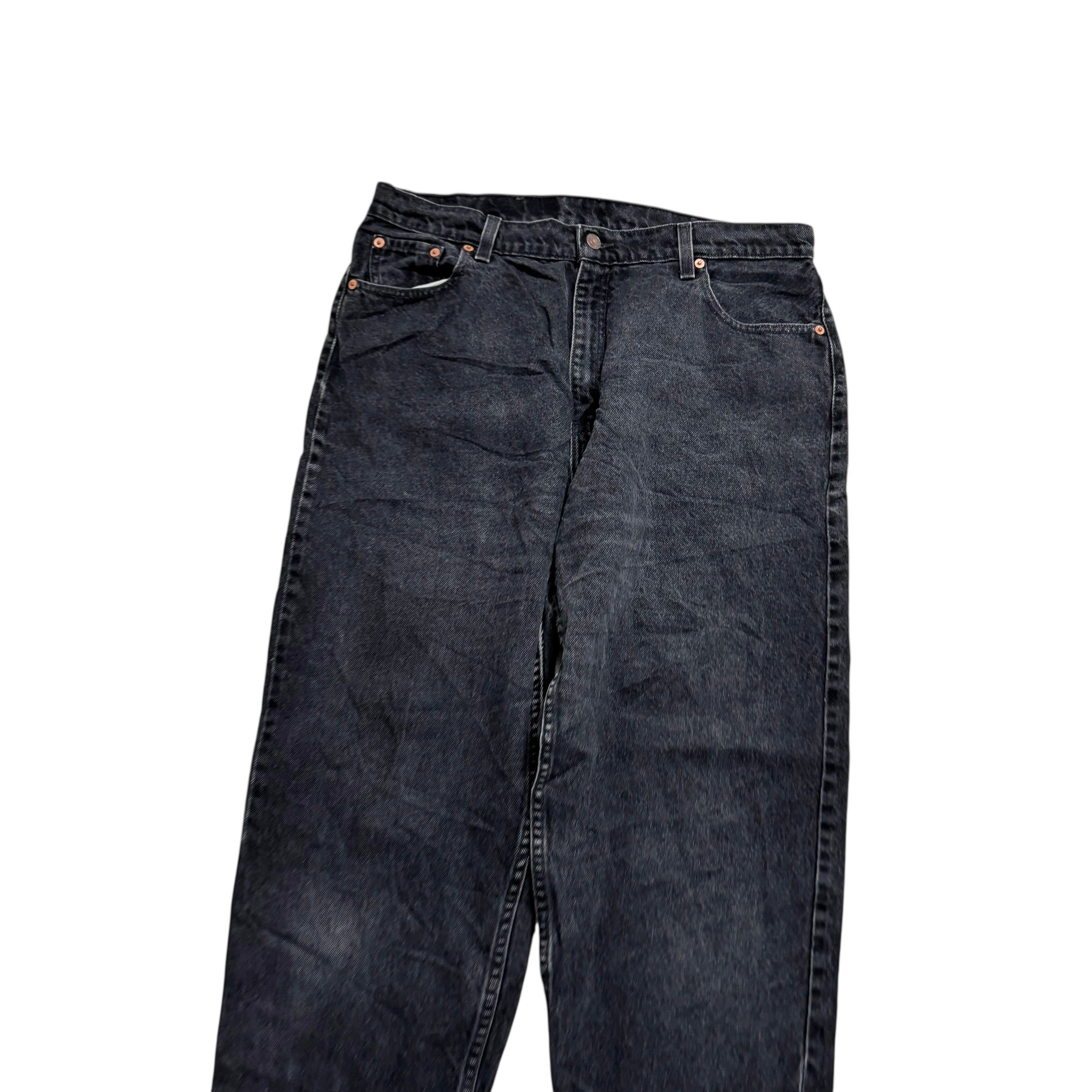 Levis 561 Jeans W34 L29 Womens Black Relaxed Tapered Made In USA Vintage (E)