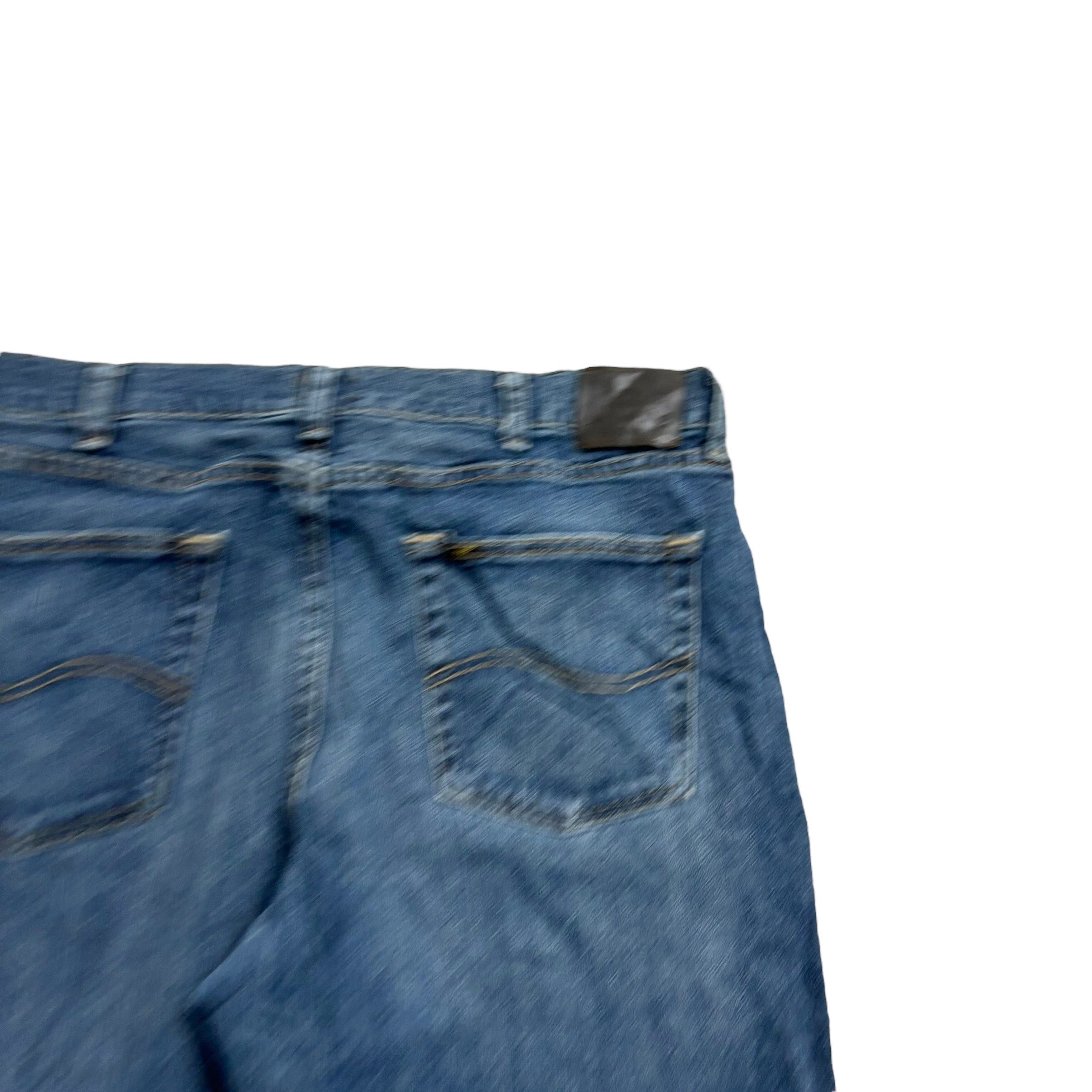 Lee Jeans W38 L30 Mens Regular Straight Fit Mid Blue Stretch Denim (E)