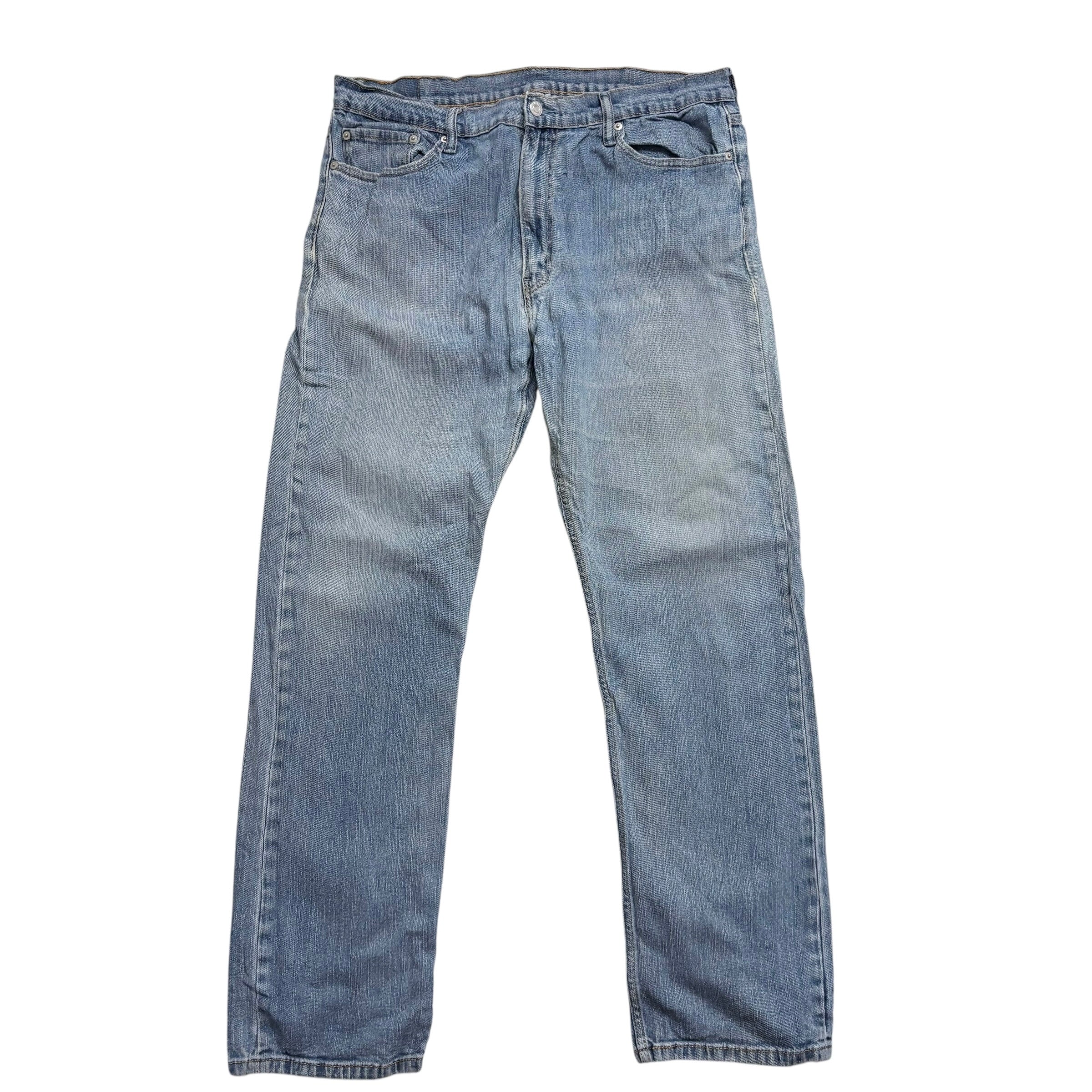 Levis 513 Jeans W38 L32 Mens Light Blue Slim Straight Fit Stretch Denim (F)