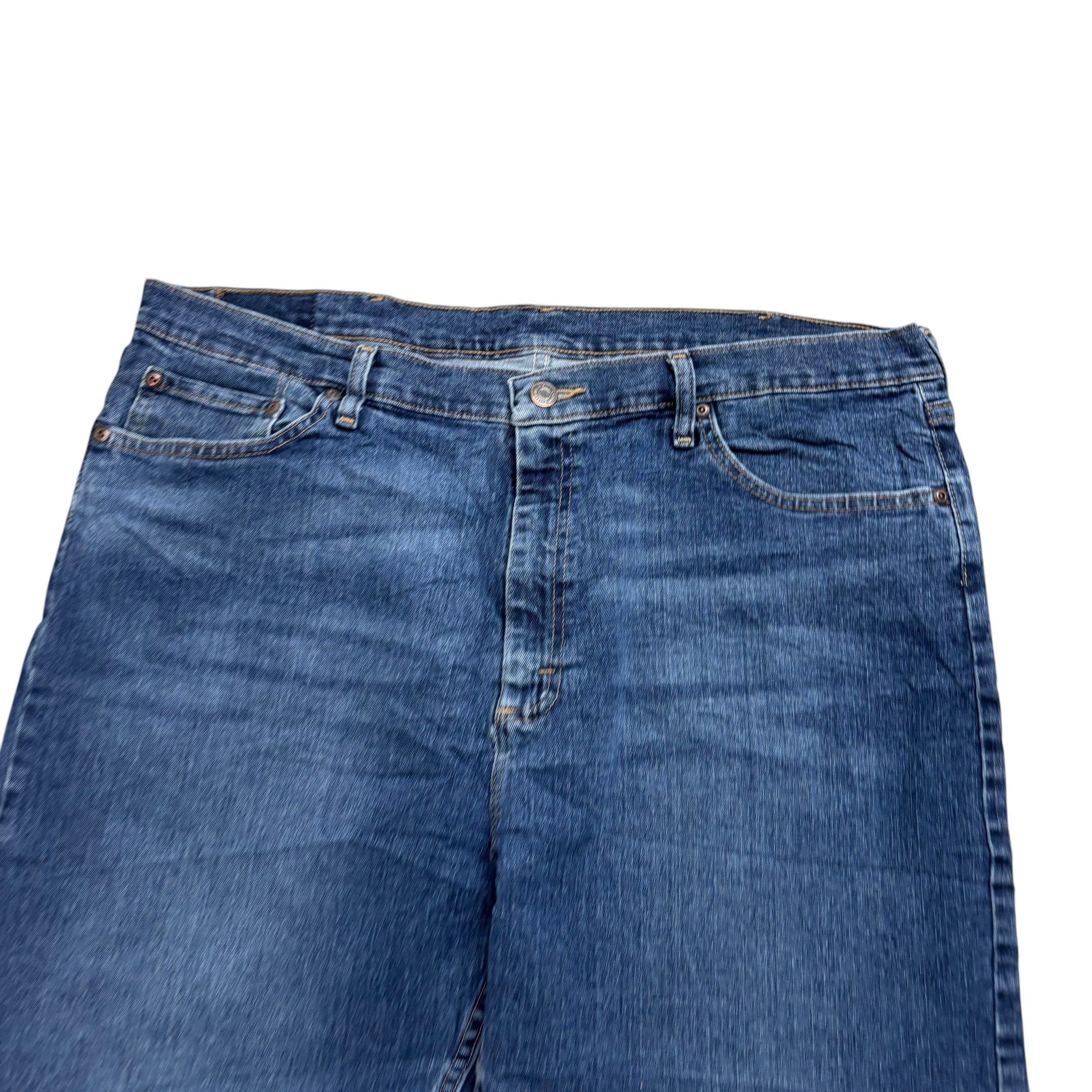 Wrangler Baggy Jorts W38 Mens Denim Shorts Mid Blue Relaxed Fit Stretch (E)