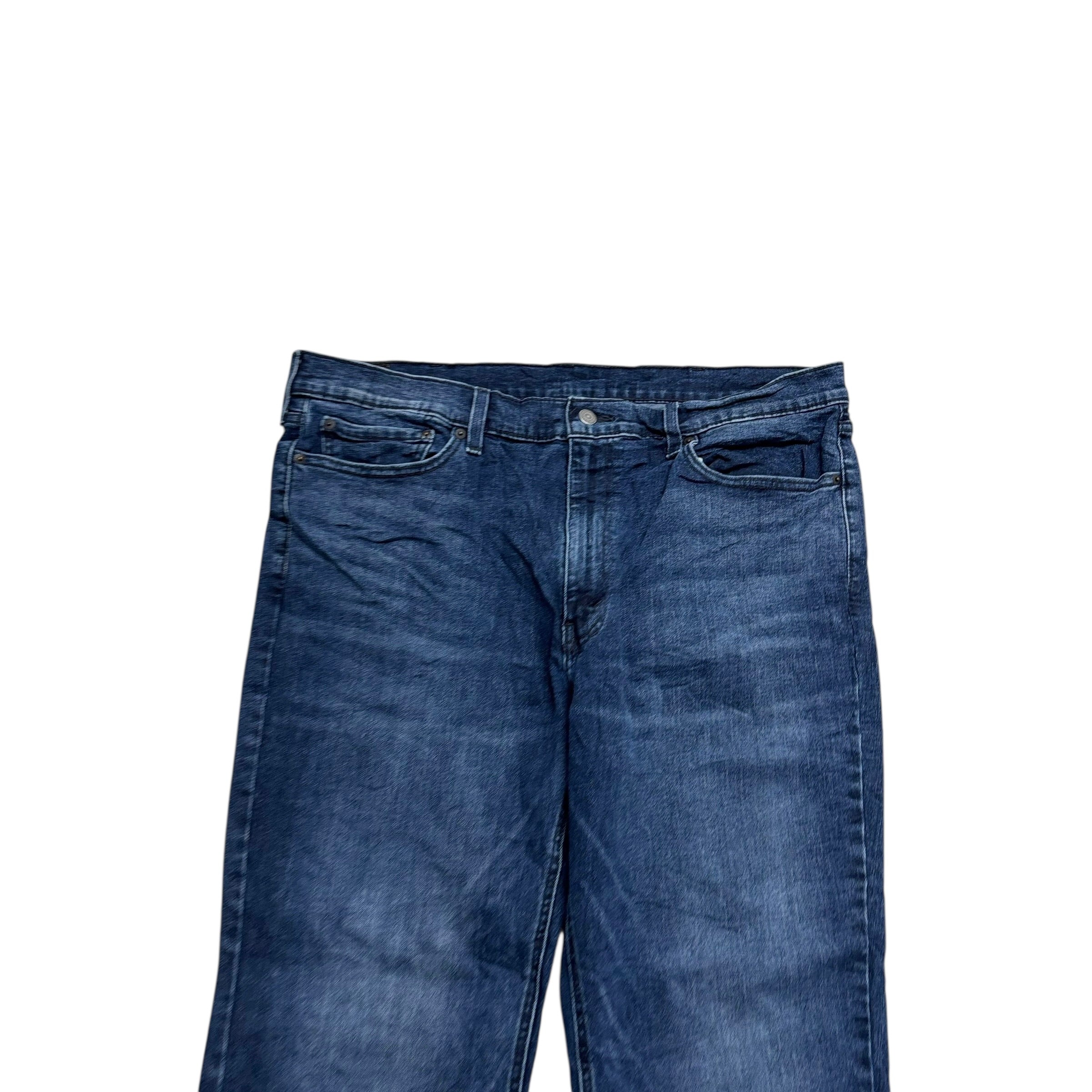 Levis 541 Jeans W38 L25 Mens Navy Blue Athletic Tapered Fit Stretch Denim (E)