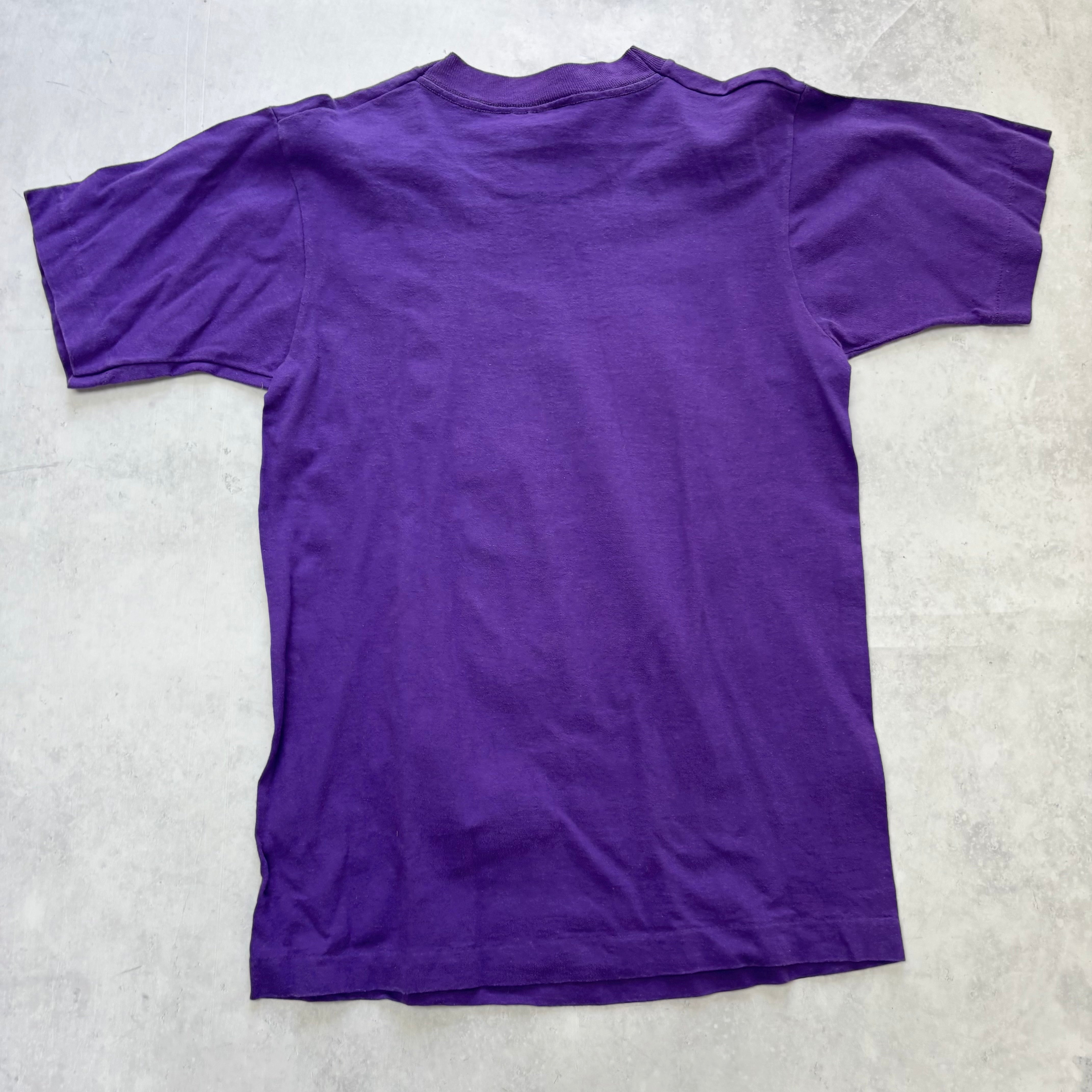 Vintage T Shirt Mens XS Purple Single Stitch Graphic Print 90s Band Music (E)