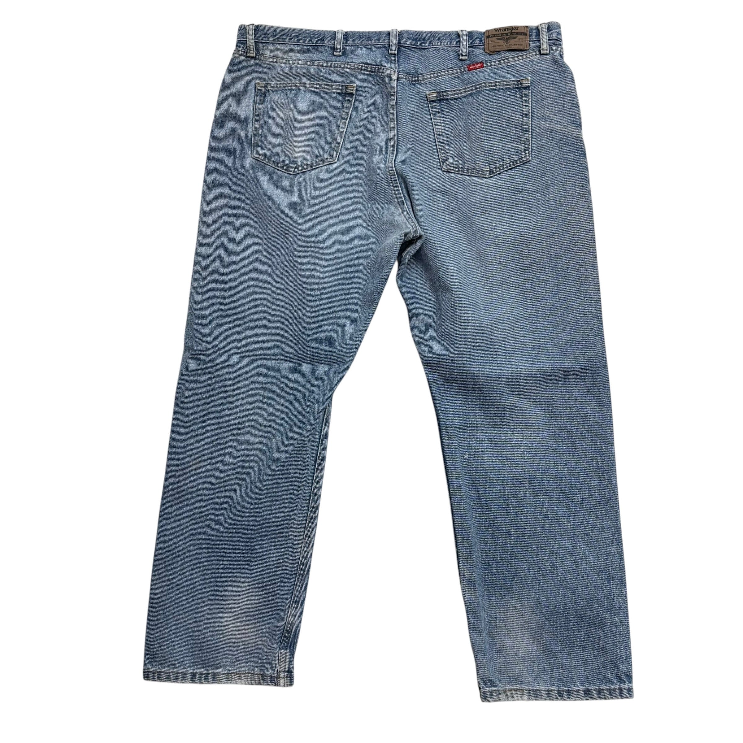 Wrangler Jeans W44 L30 Mens Light Blue Regular Straight Fit Denim (F)