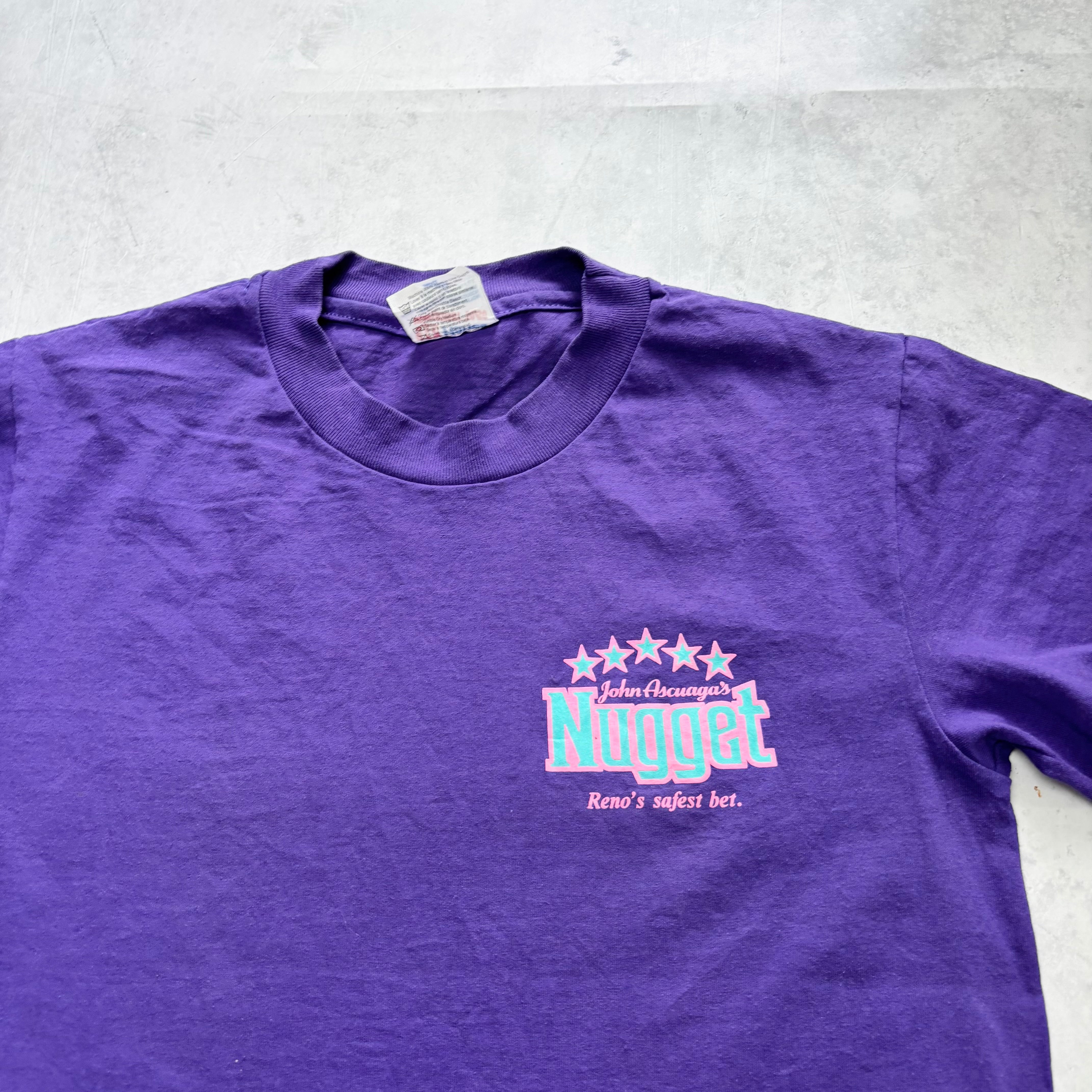 Vintage T Shirt Mens XS Purple Single Stitch Graphic Print 90s USA (E)