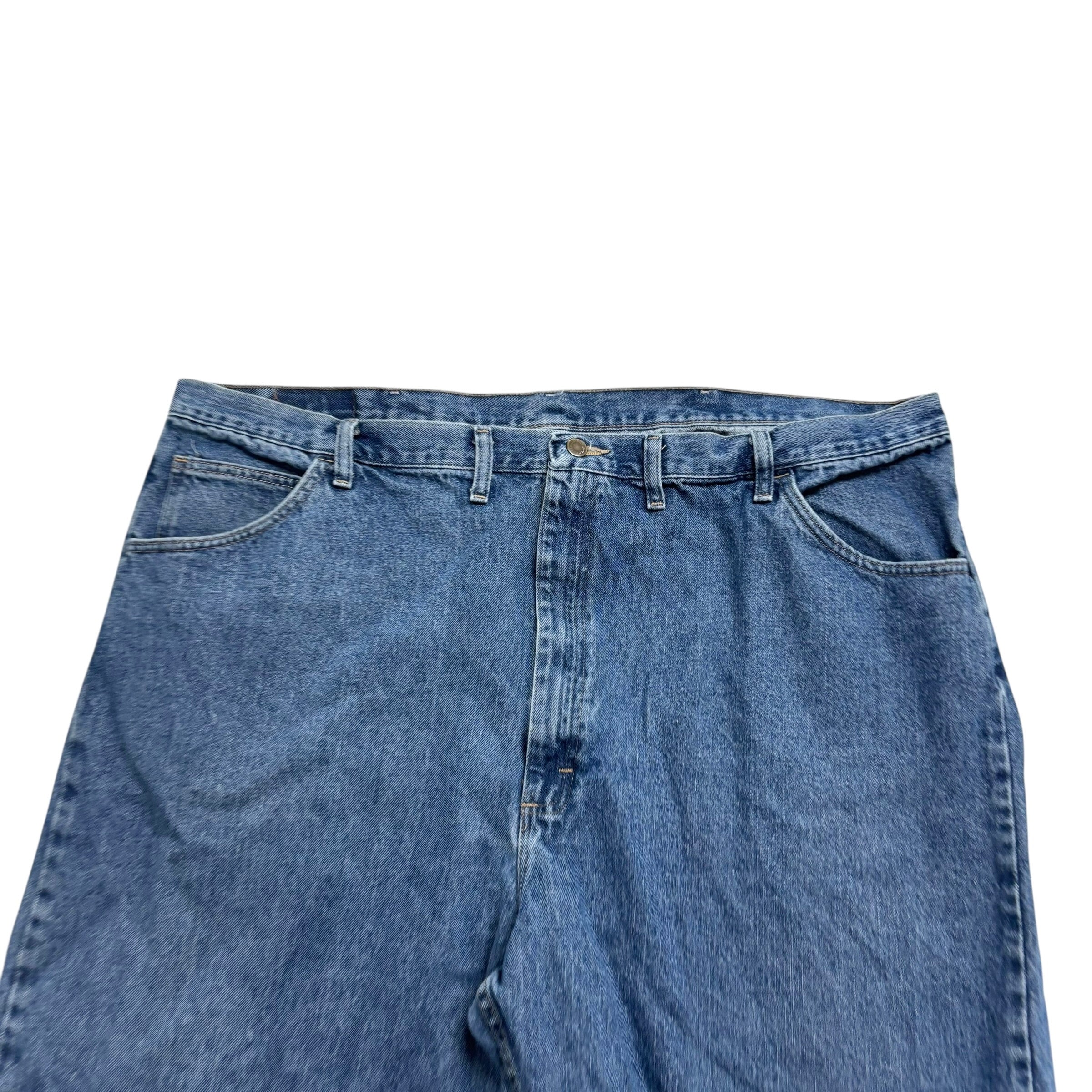 Wrangler Baggy Jorts W48 Mens Denim Shorts Mid Blue Relaxed Fit (E)